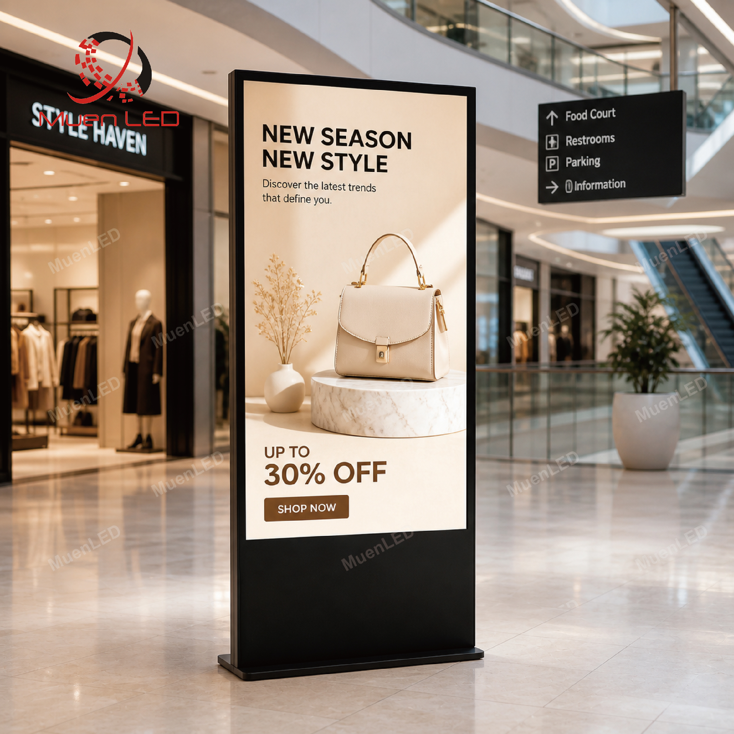 55inch LCD Advertising Machine Indoor Floor Standing LCD Digital Signage with Touch Screen