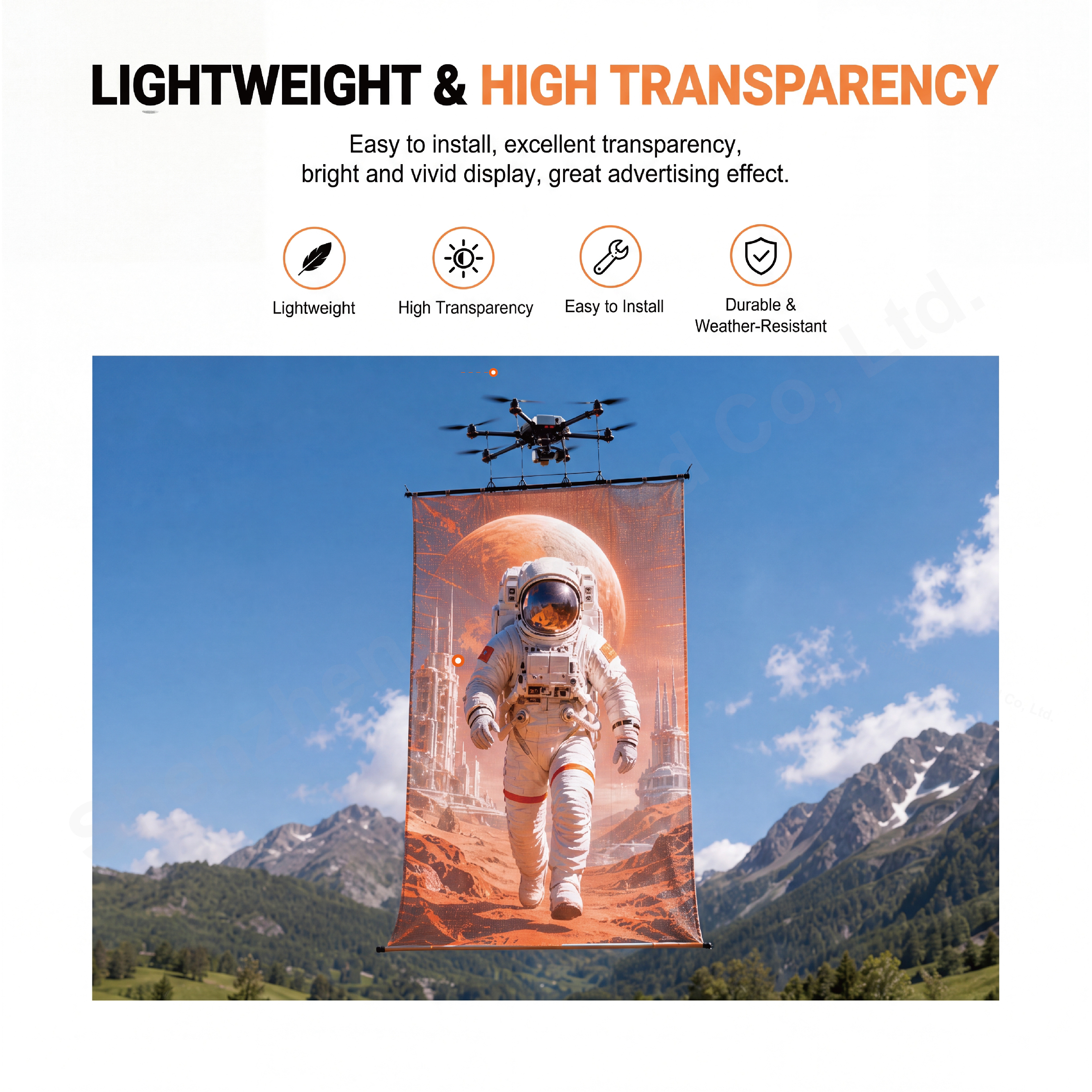P20 Led Display Outdoor LED Flying Carpet Screen Aluminum Trough LED Screen - 图片 2