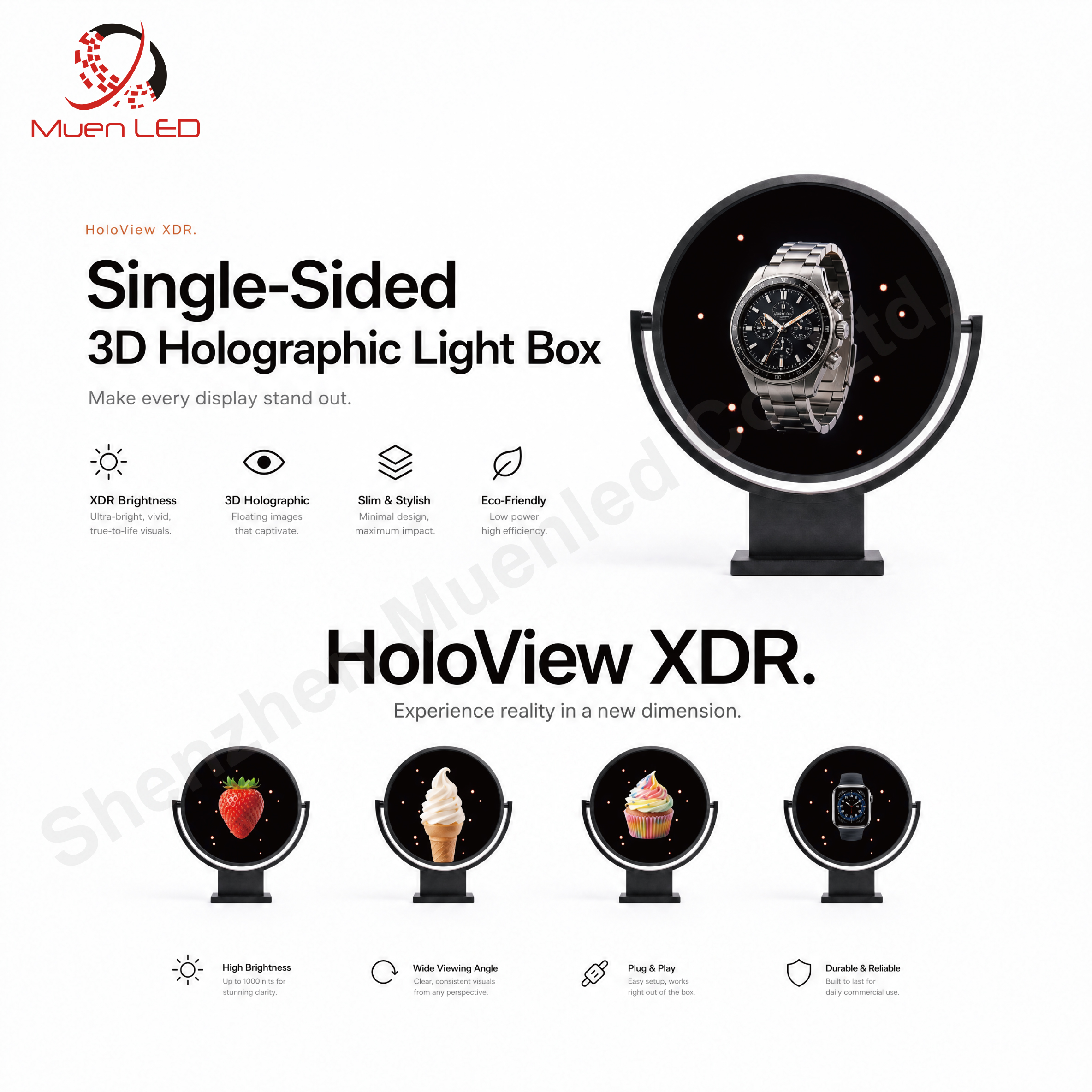 70cm Light Box Display 3d Hologram Display Single Sided Advertising Light Box for Advertising Display - 图片 2