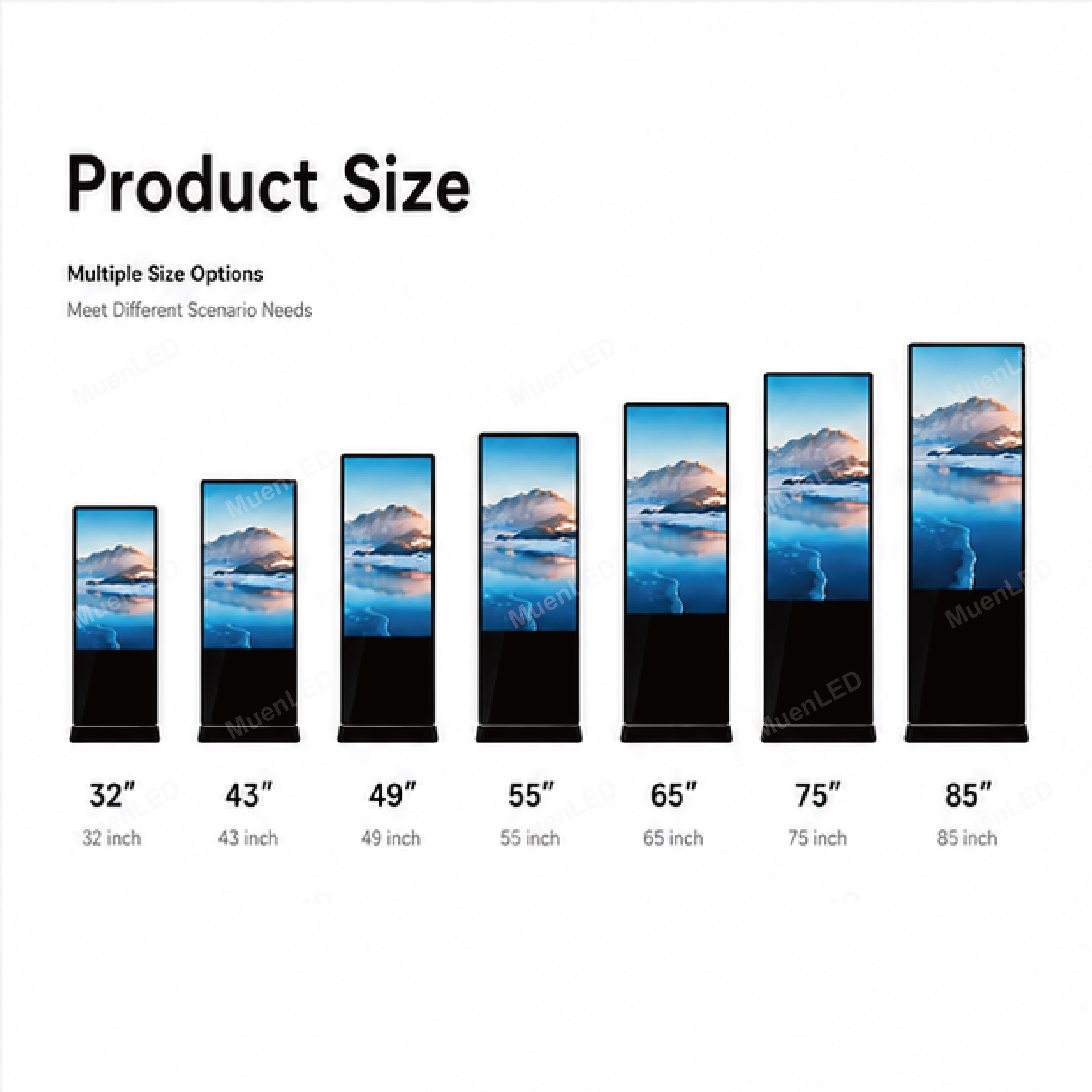 65inch LCD Display Indoor Touch Screen 1080HD Kiosk Totem LCD Display Advertising Floor Standing Elevator Retail Store - 图片 2