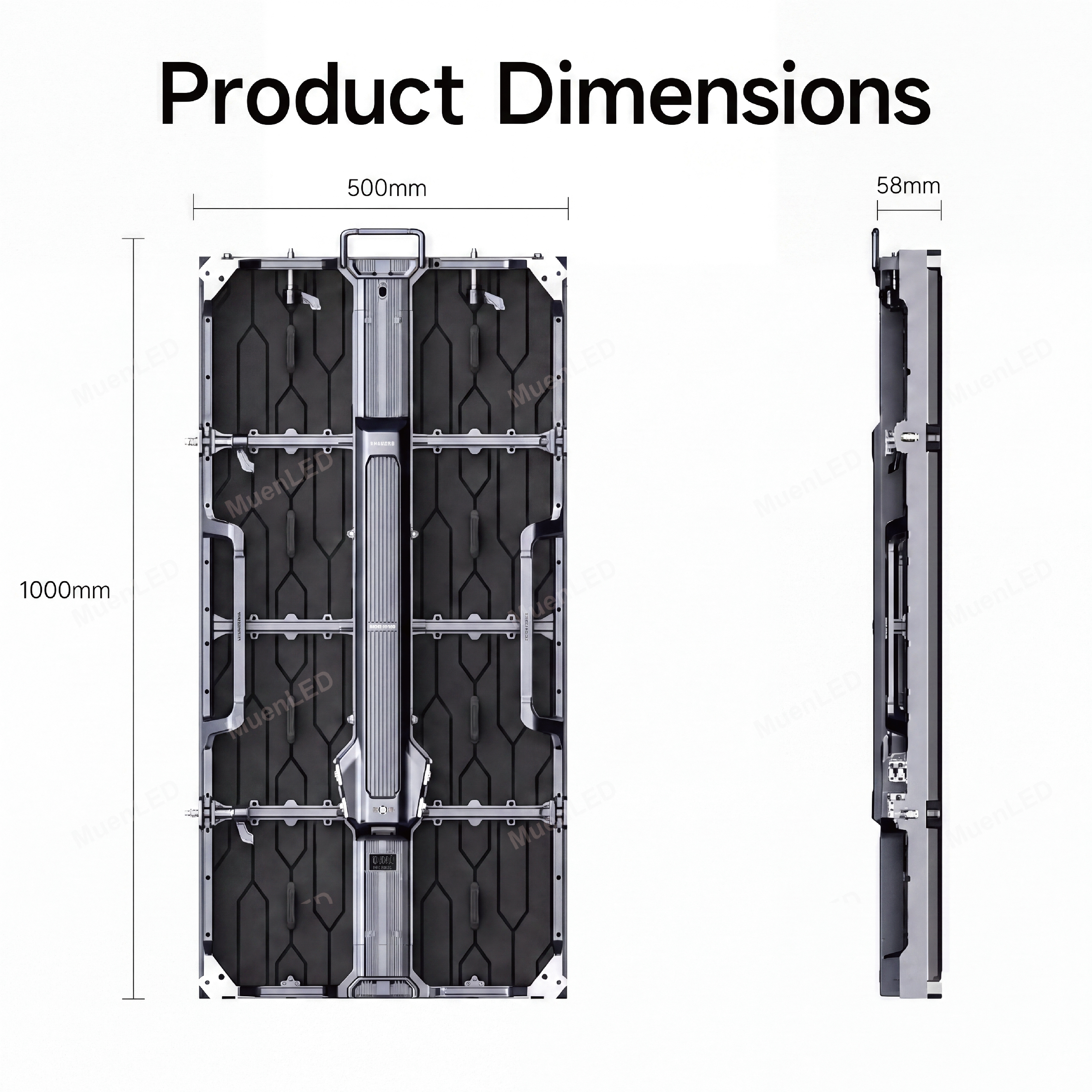 ERC-A2.976 Rental LED Display Video Wall Full Color Outdoor Rental Display Screen 500x1000mm Size - 图片 2