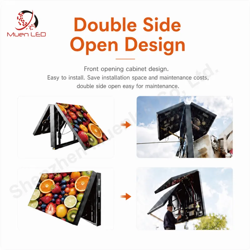 AF2.976 Single Side Front Access LED Display LED Display Flip-Up 1000x1500mm for Retail Digital - 图片 2