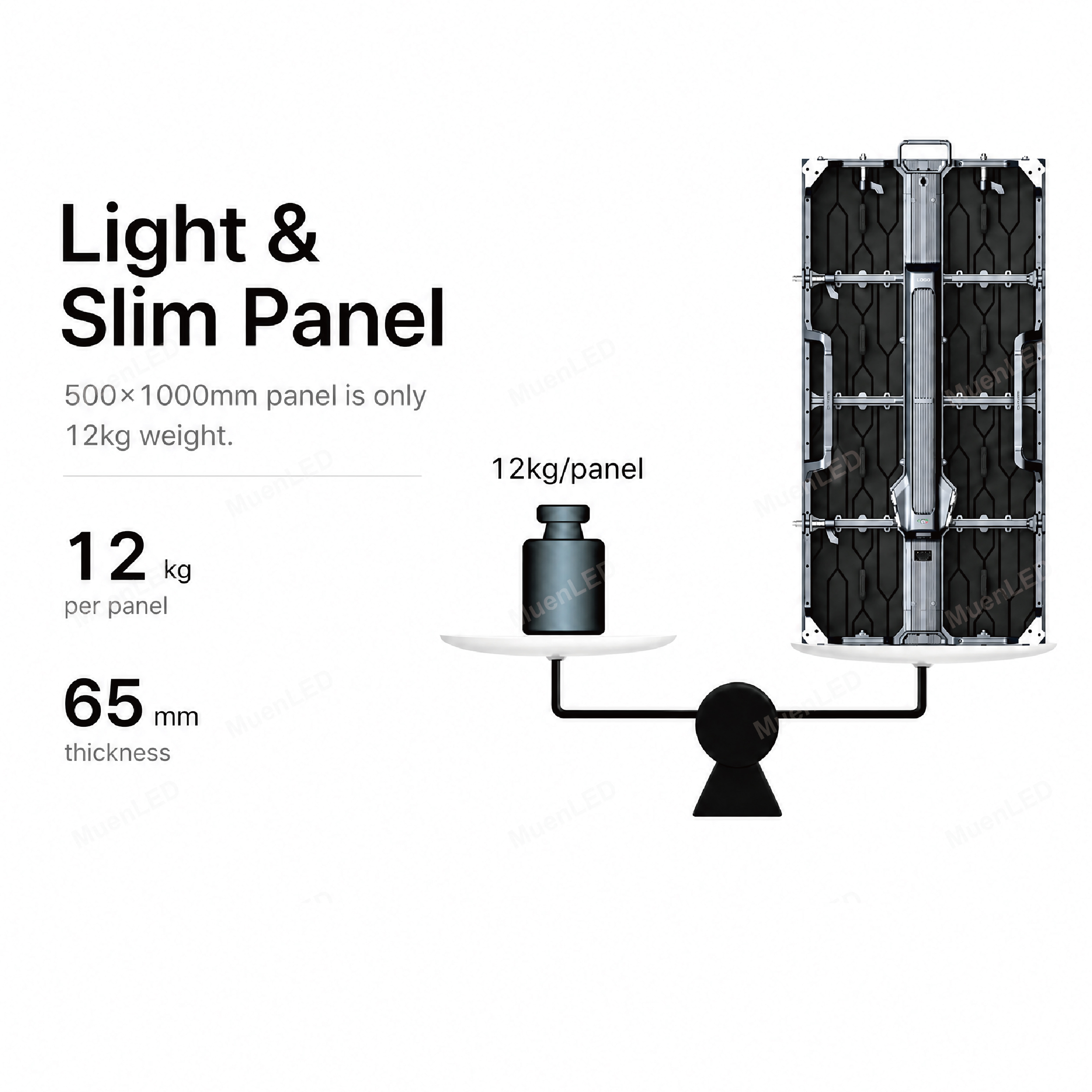 ERC-A2.976 Rental LED Display Video Wall Full Color Outdoor Rental Display Screen 500x1000mm Size - 图片 3