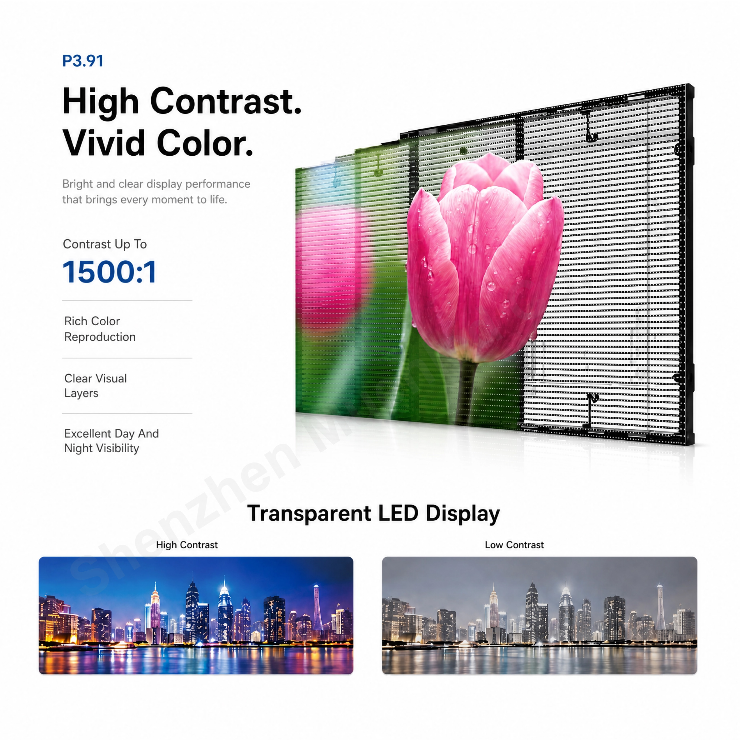AIRT3.9-7.8-600cd High Transparency LED Grid Mesh Screen Indoor Transparent LED Video Wall - 图片 3