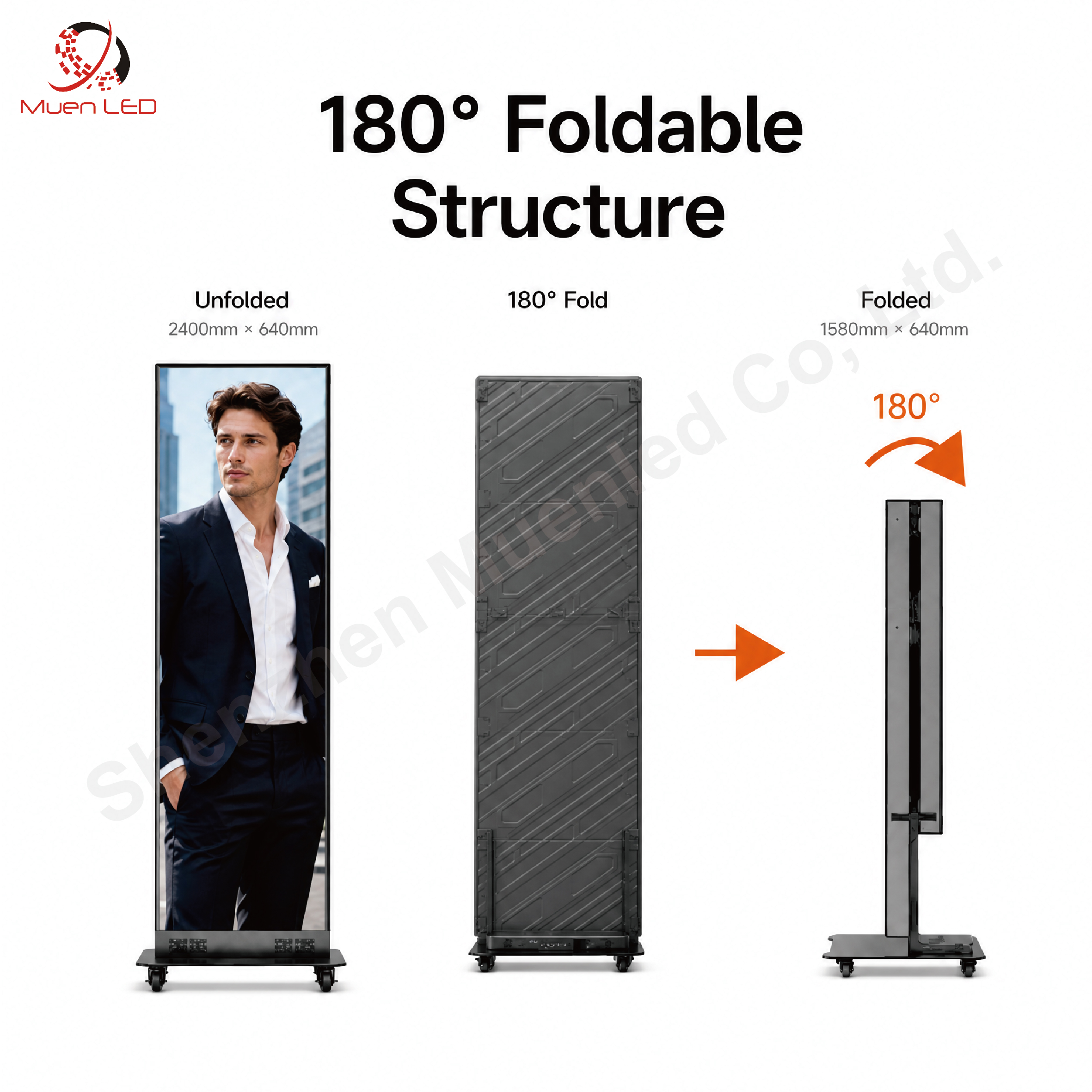 BHB1.53 Indoor Led Display Advertising Machine Indoor Foldable LED Screen with 3840HZ Led Display - 图片 2