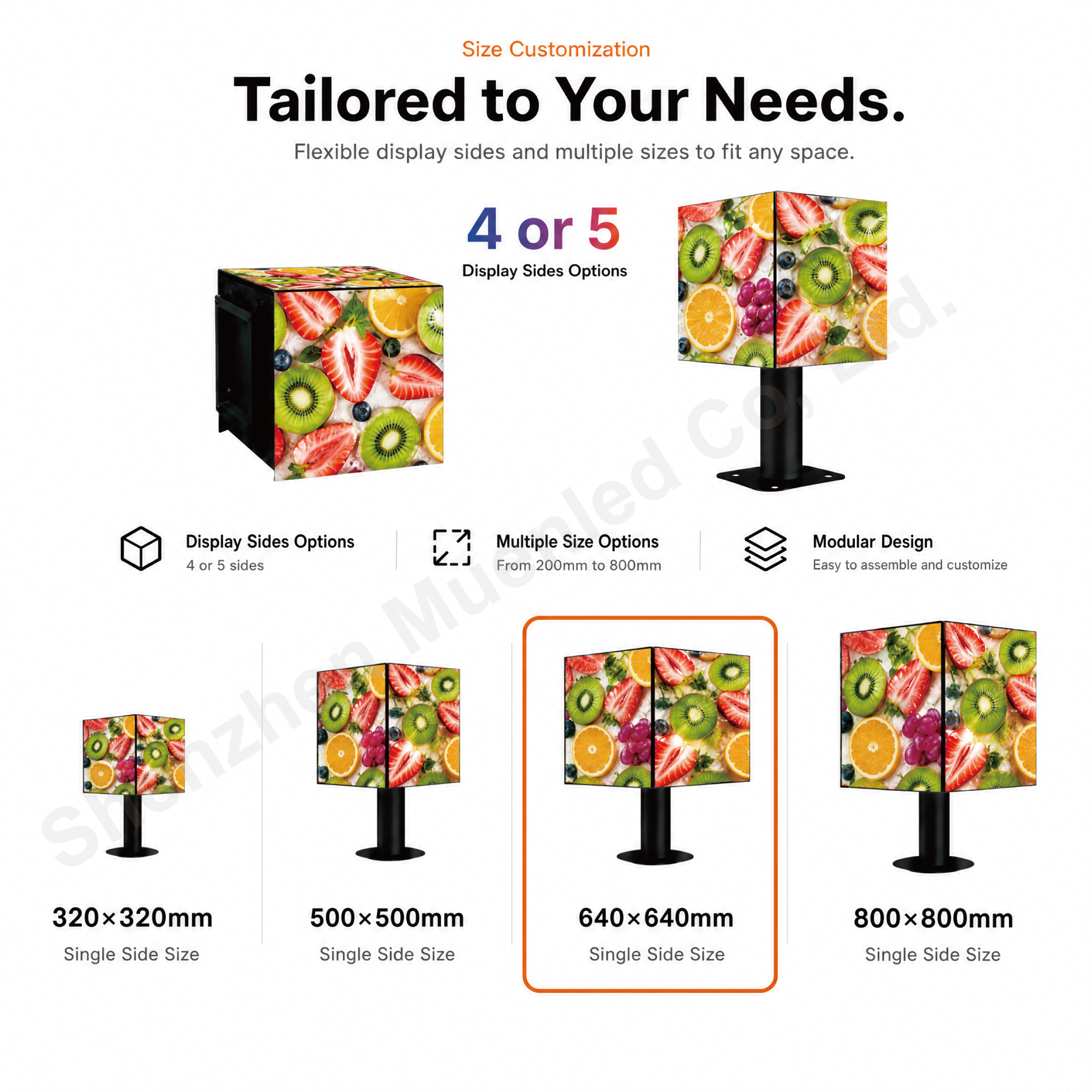 P2.5 Indoor Led Cube Display 4 Side 320x160mm Led Video Cube Magic Cube Display - 图片 3