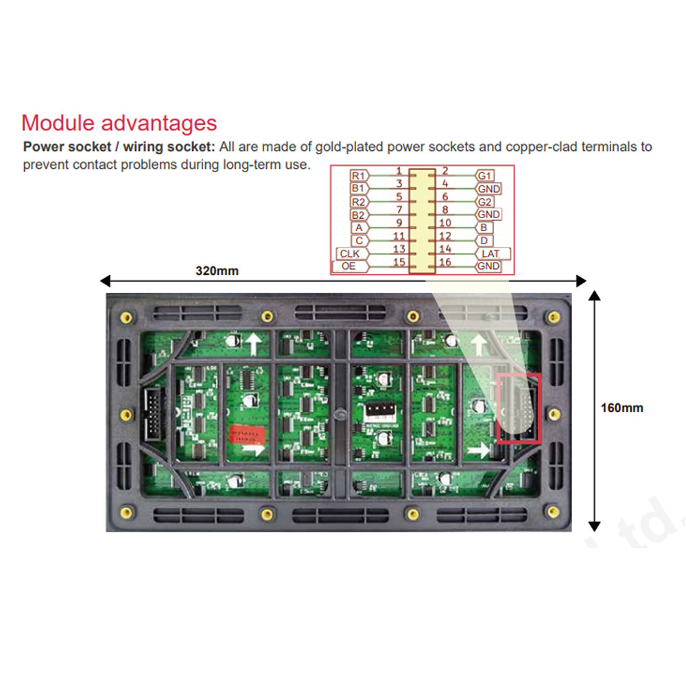 P6.67 Outdoor Led Module 320x160mm Led Display Module SMD3535 for Shopping Mall Video Wall - 图片 2