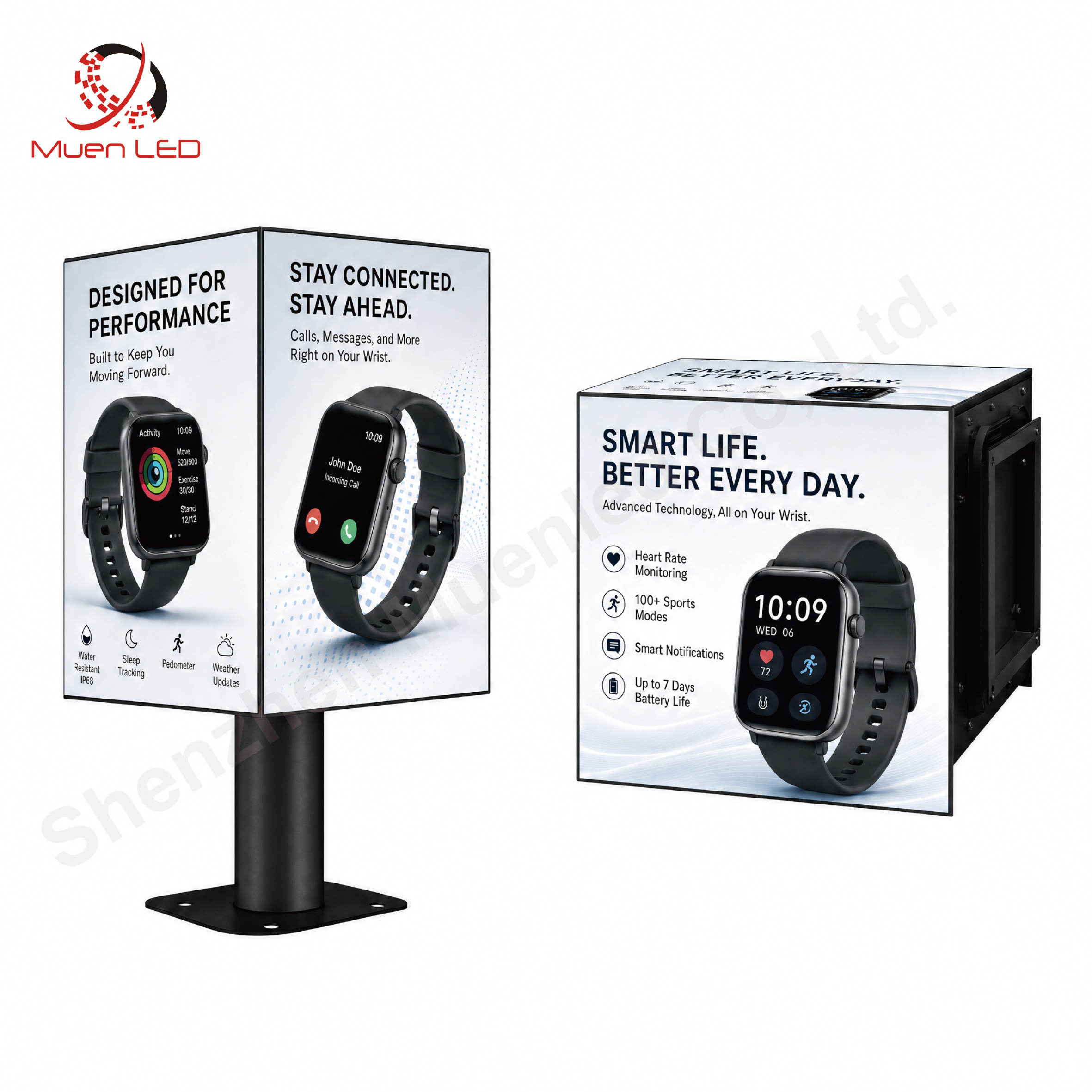 P2.976 Outdoor Cube Led Screen 4 Side Led Video Cube Display Screen Magic Advertising square Sreen