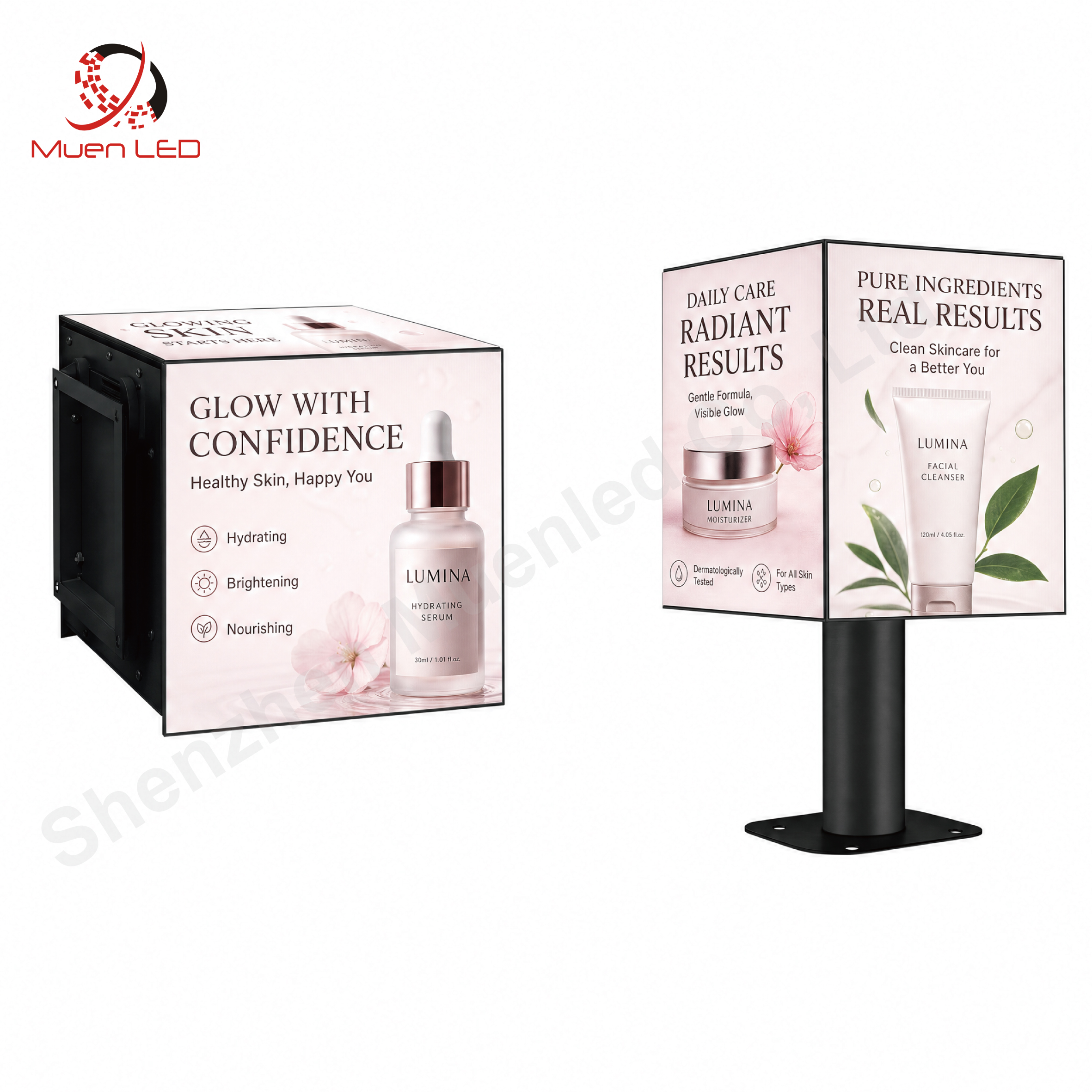 P2.976 Indoor Cube Led Display Screen 4 Side 600cd for Advertising Signs Led Display Cube Screen