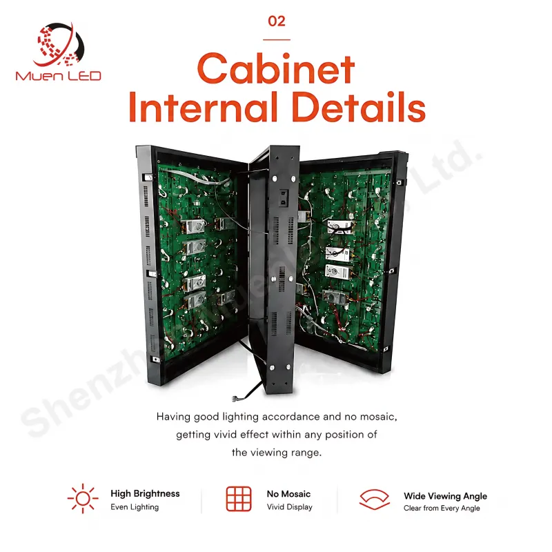 AF2.976 Single Side Front Access LED Display LED Display Flip-Up 1000x1500mm for Retail Digital - 图片 3