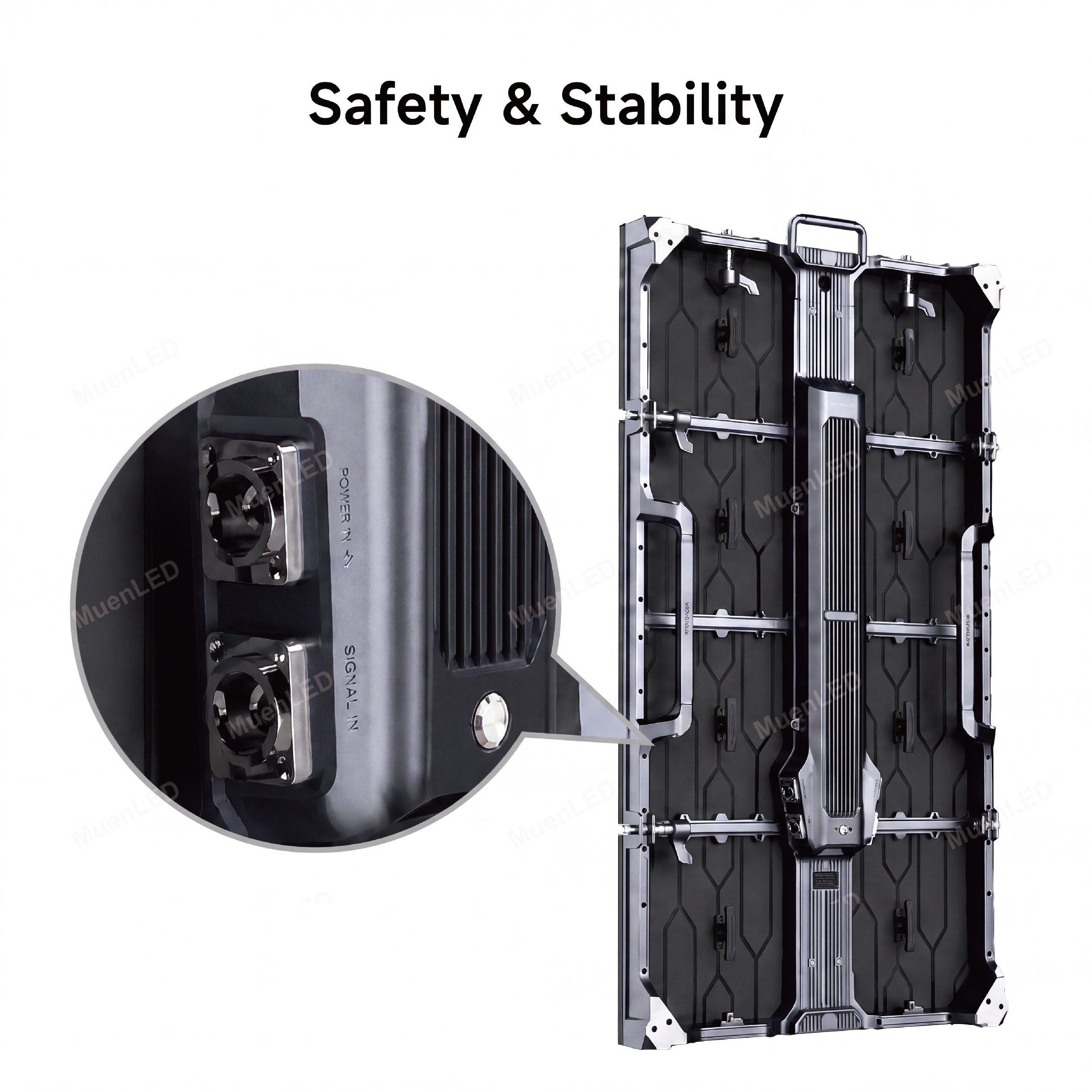 ERC-A2.976 Rental LED Display Video Wall Full Color Outdoor Rental Display Screen 500x1000mm Size - 图片 4