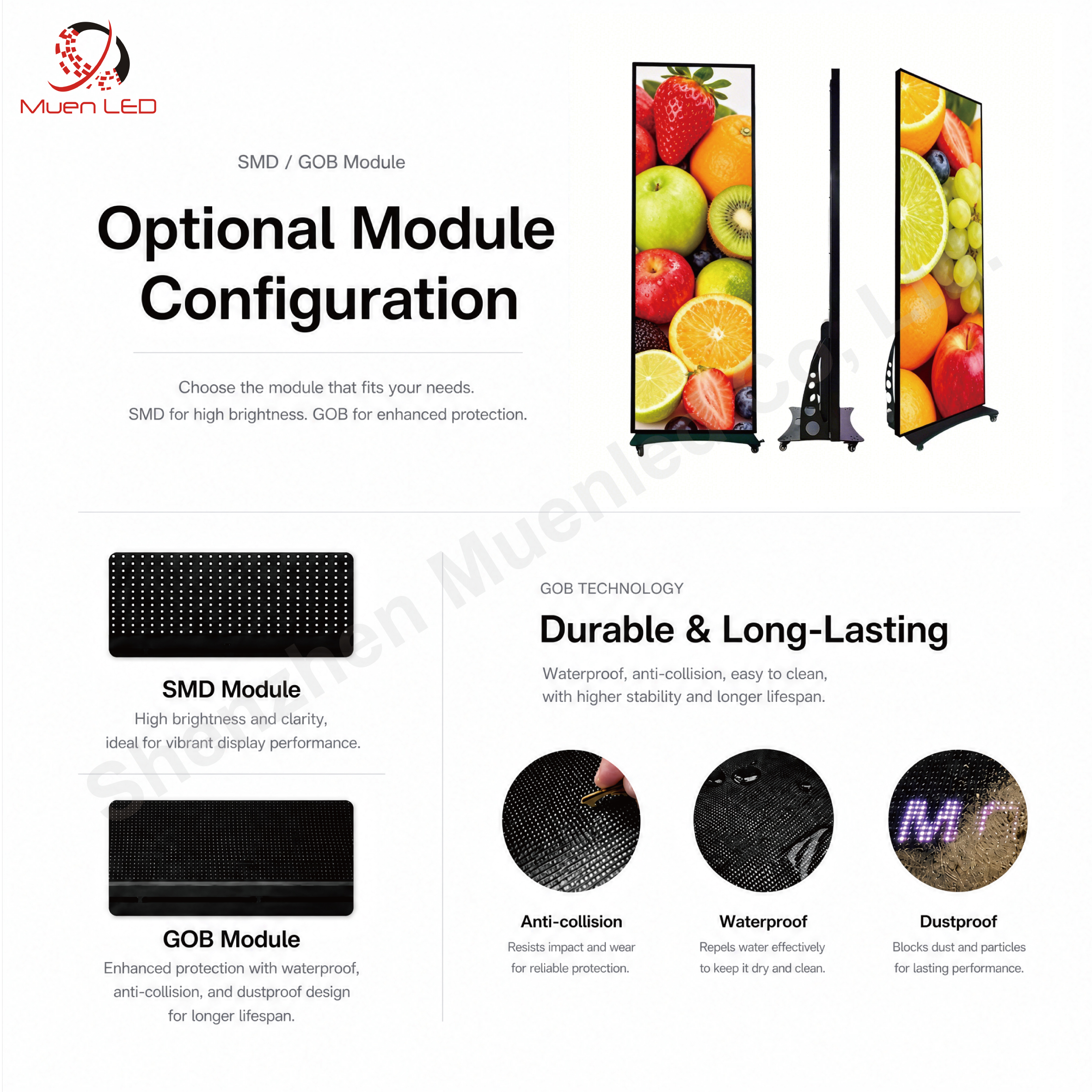 AHB1.86 Indoor Advertising Equipment P1.86 Led Display 3840HZ Floor Standing Display - 图片 3