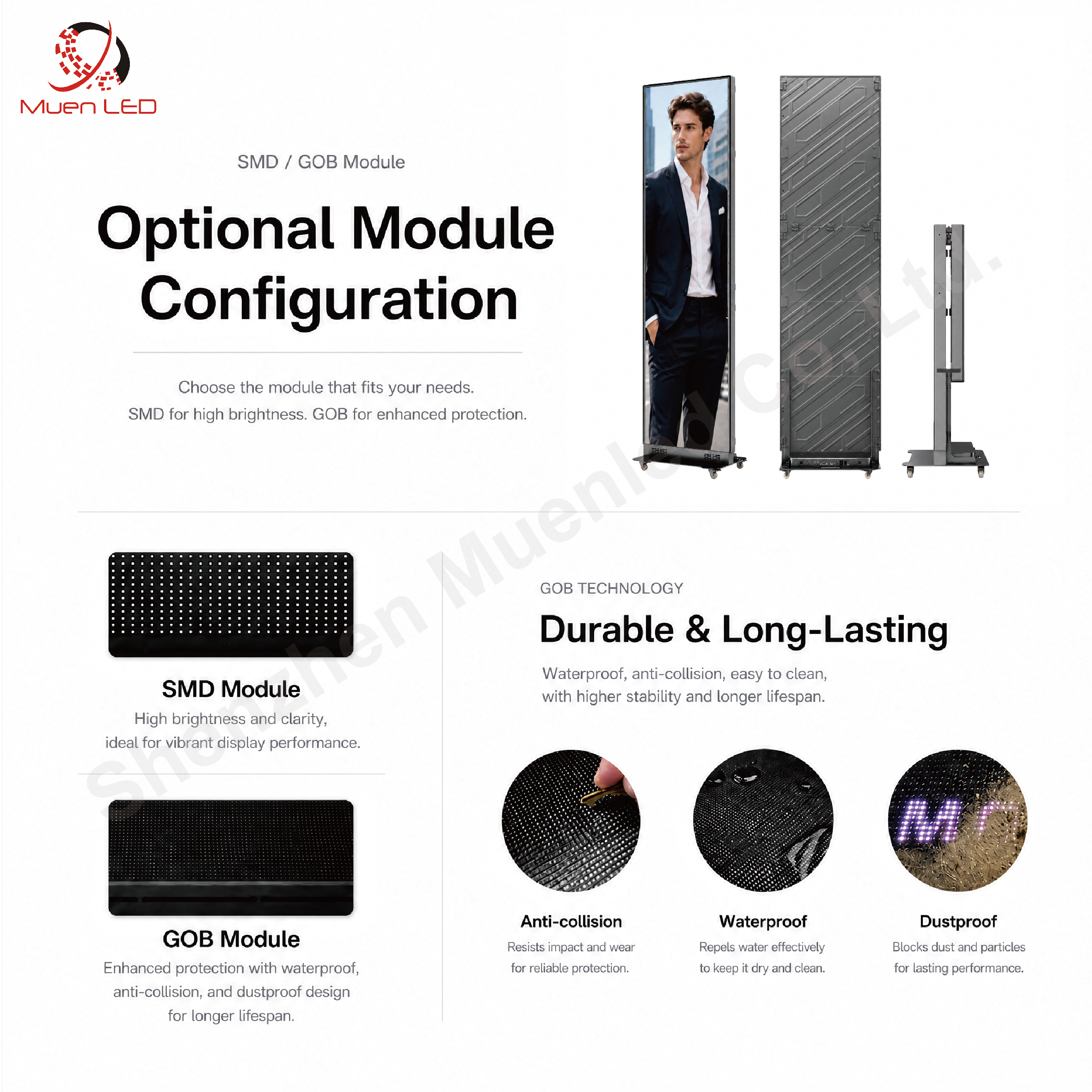 BHB1.53 Indoor Led Display Advertising Machine Indoor Foldable LED Screen with 3840HZ Led Display - 图片 3