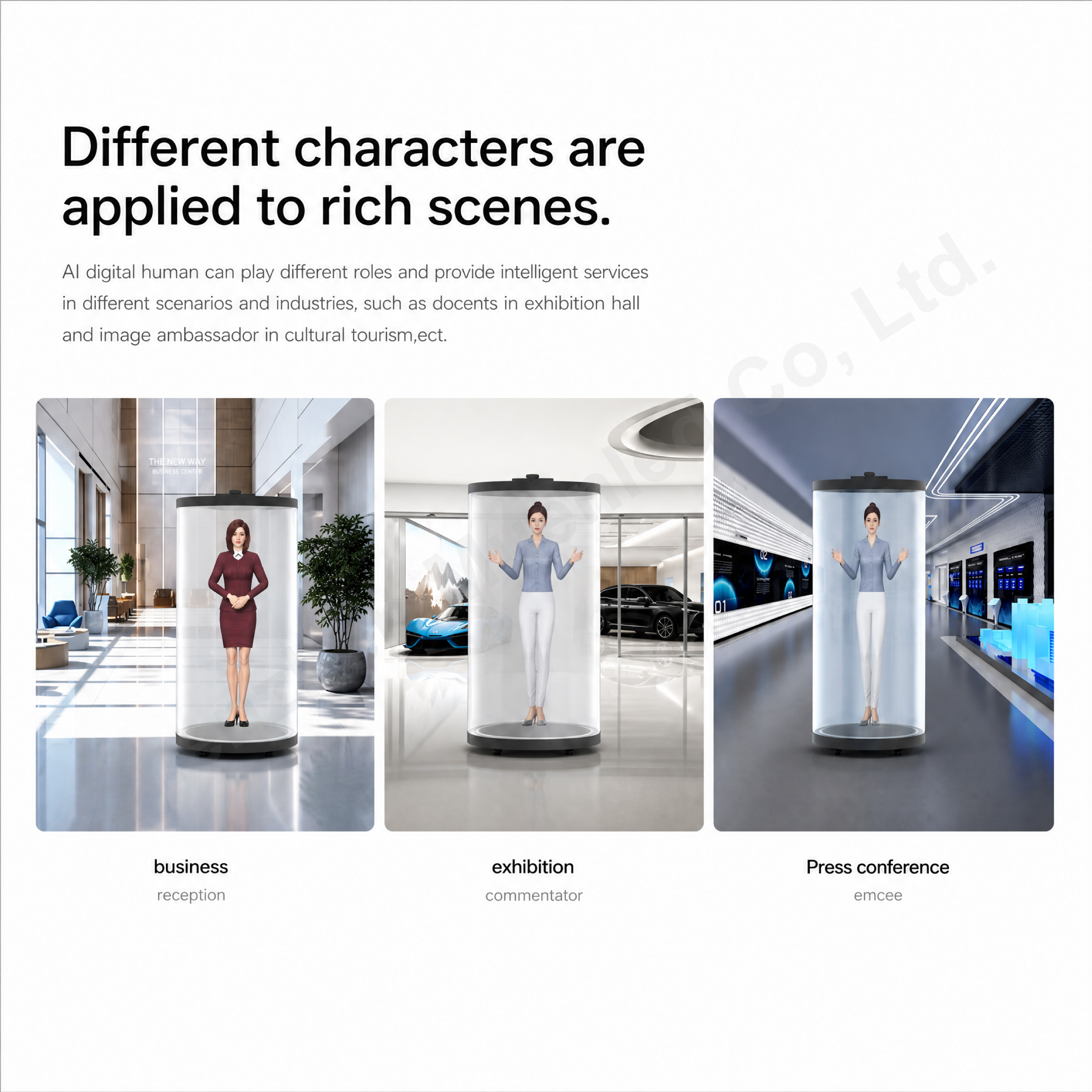 21.5Inch Indoor 3D Cylindrical Holographic LED Advertising Screen Transparent Display - 图片 5