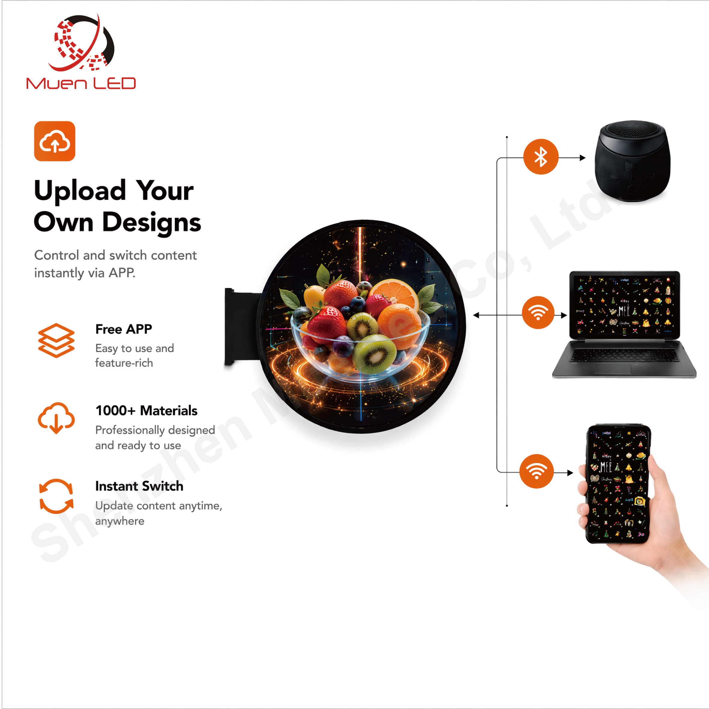 60cm Light Box Display Single Sided 3d Holographic Fan Light Box for Advertising Light Boxes - 图片 4