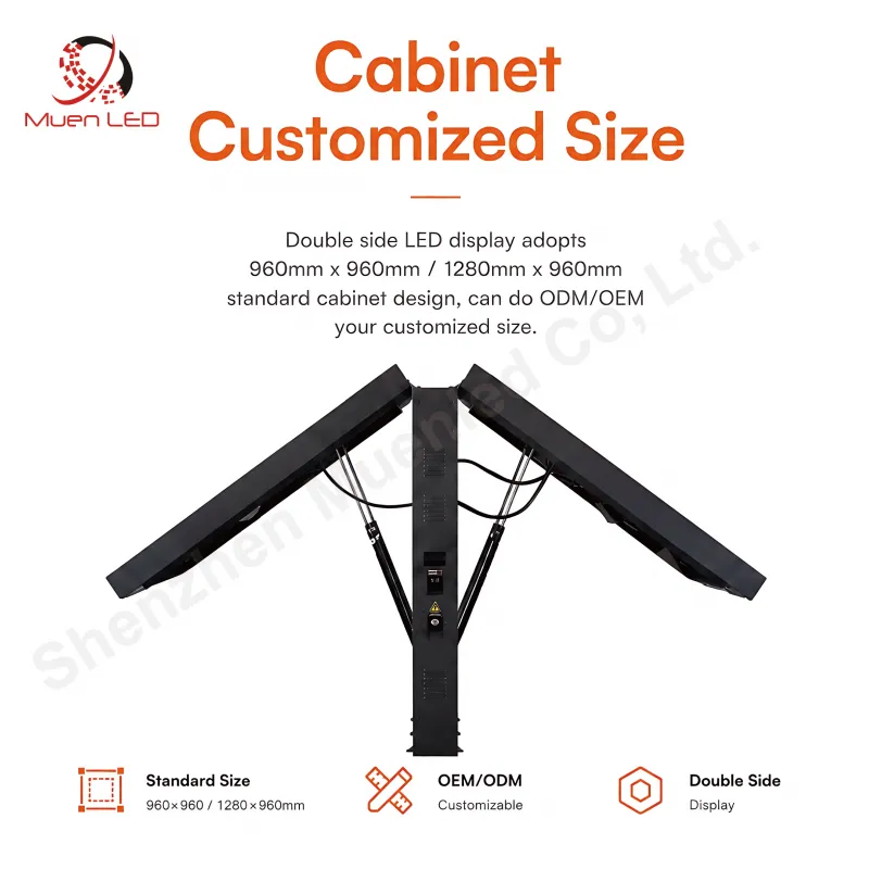 AF2.976 Single Side Front Access LED Display LED Display Flip-Up 1000x1500mm for Retail Digital - 图片 4