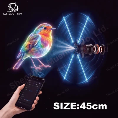 45cm 3d Led Hologram Fan Connection Advertising Holographic Fan 3d projector hologram