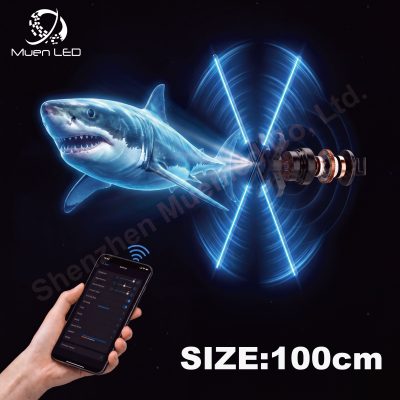100cm HD Big Size 3d Led Holographic Projector Fan Hologram Advertising Display 3d Hologram Fan