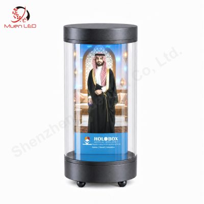 5.5Inch 3D Hologram Cylinder Transparent LED Screen with AI Interaction