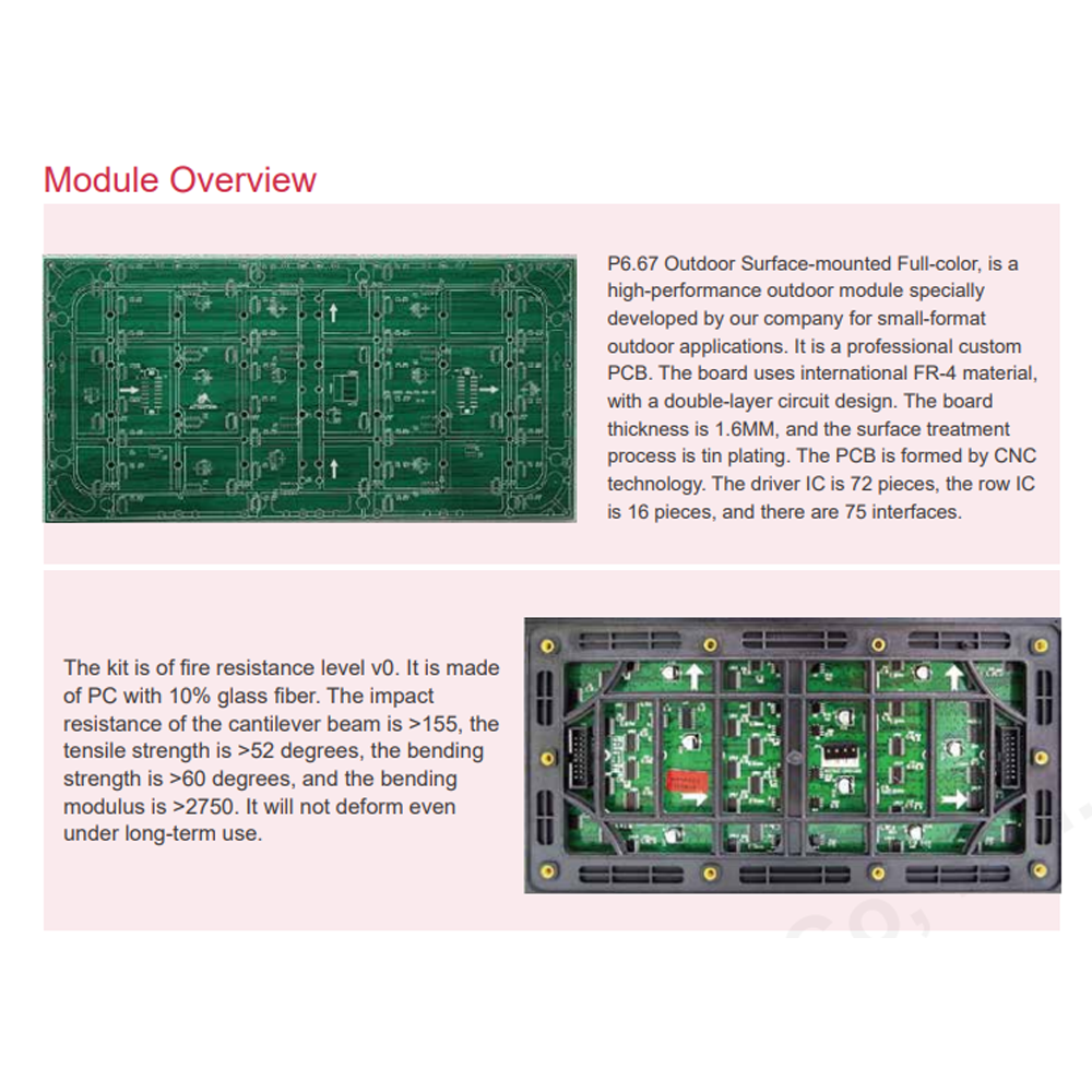 P6.67 Outdoor Led Module 320x160mm Led Display Module SMD3535 for Shopping Mall Video Wall - 图片 4