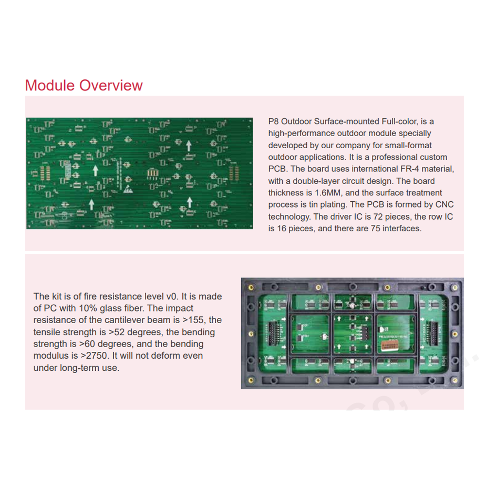 P8 Outdoor Led Display Module 256x128mm LED Digital Screen SMD LED Module Outdoor Advertising LED Displays - 图片 4