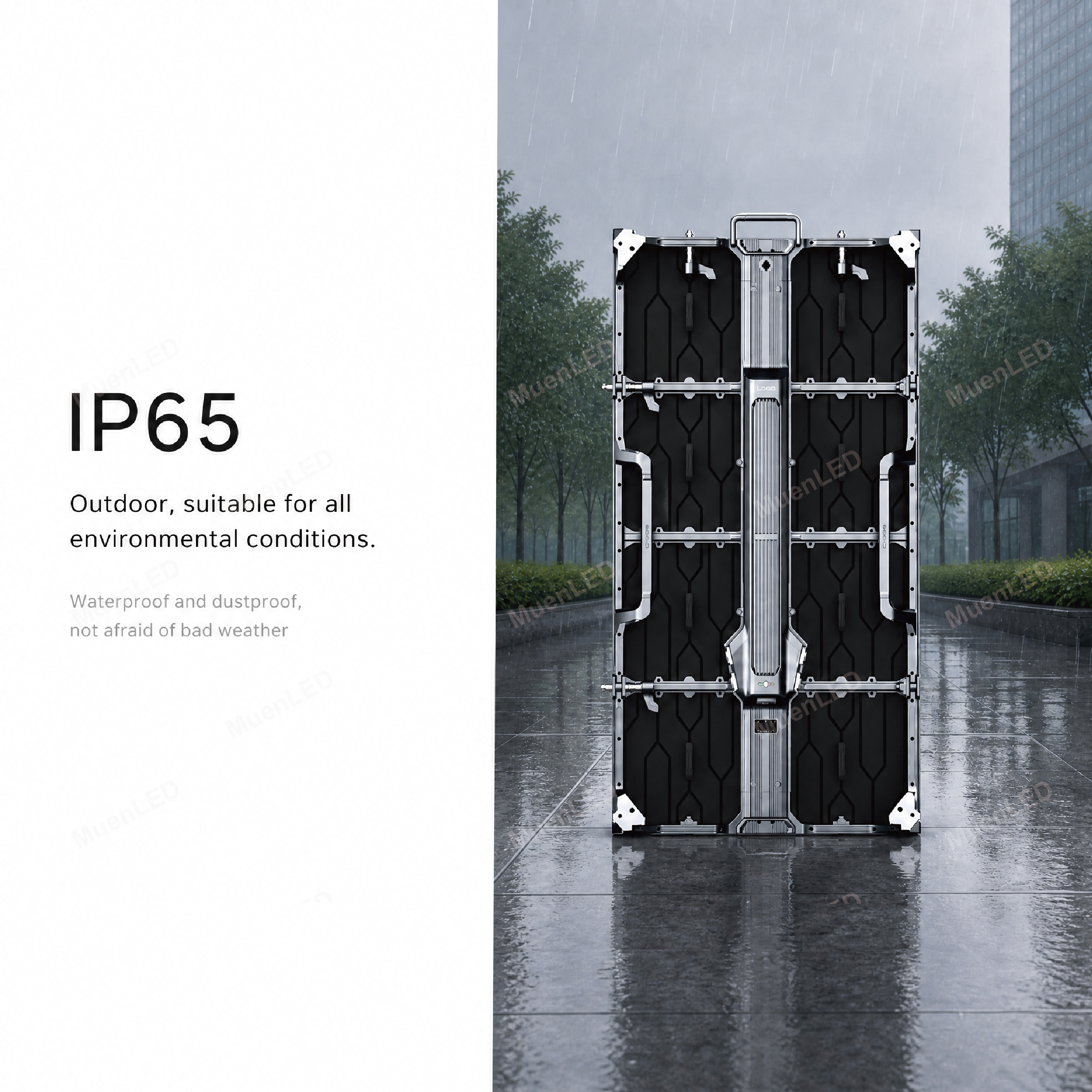 ERC-A2.976 Rental LED Display Video Wall Full Color Outdoor Rental Display Screen 500x1000mm Size - 图片 5