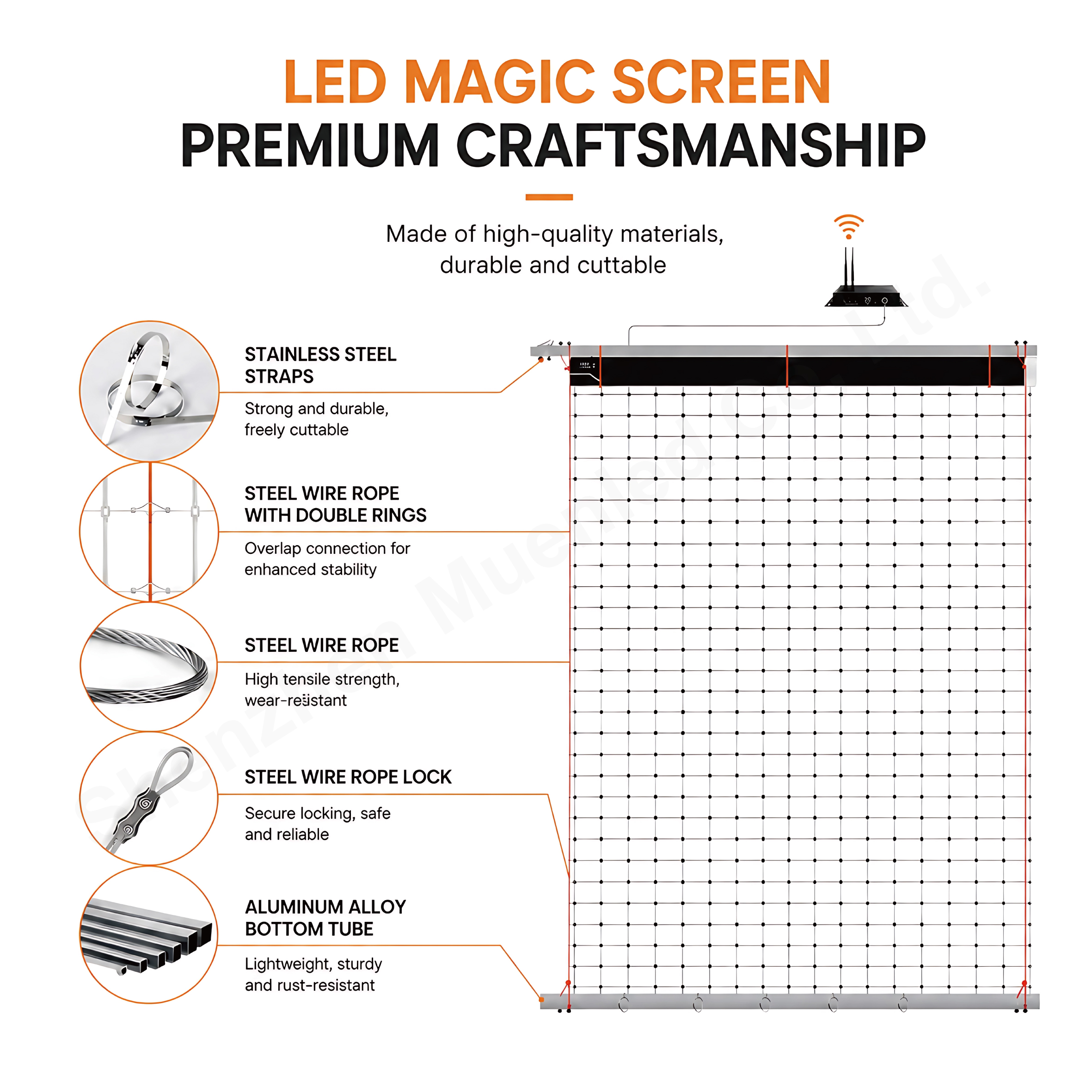 P20 Led Display Outdoor LED Flying Carpet Screen Aluminum Trough LED Screen - 图片 5