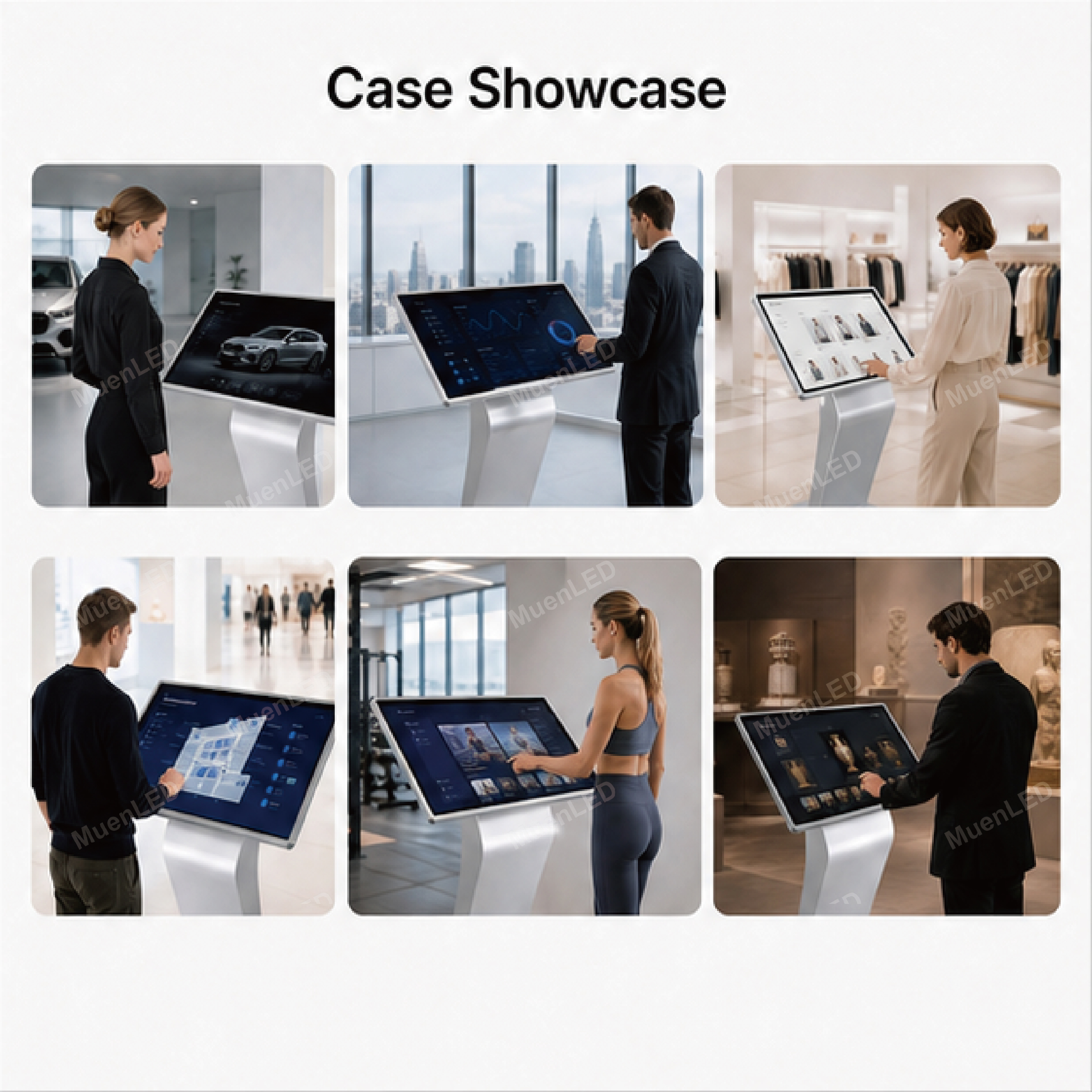 43inch LCD Touch Screen High Quality 1080P Full HD Stand Indoor Touch Screen Digital Signage Touch Screen Monitor - 图片 4