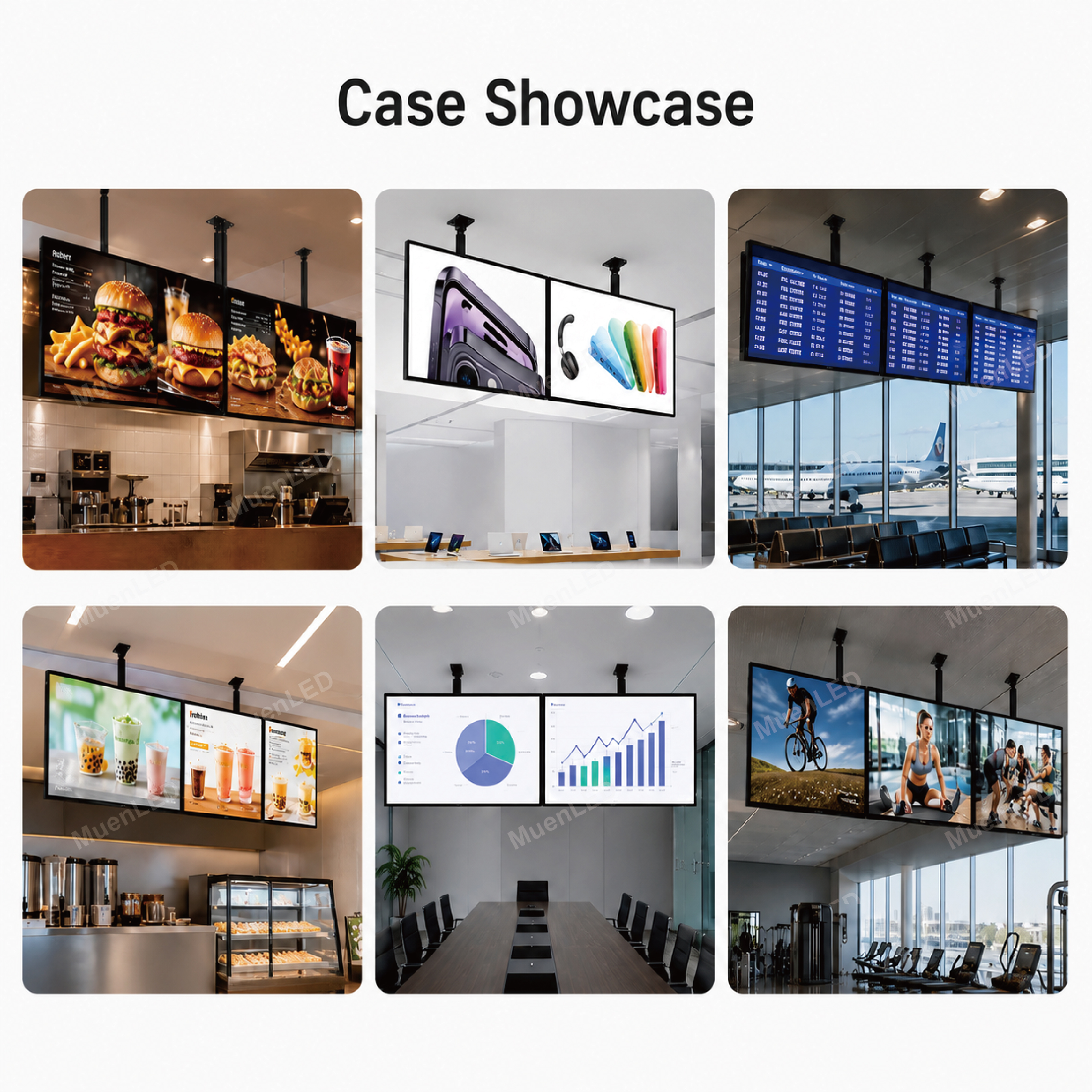 32inch LCD Hanging Menu Screen Indoor Smart Digital Restaurant Shopping Mall Price List LCD Digital Screen - 图片 5