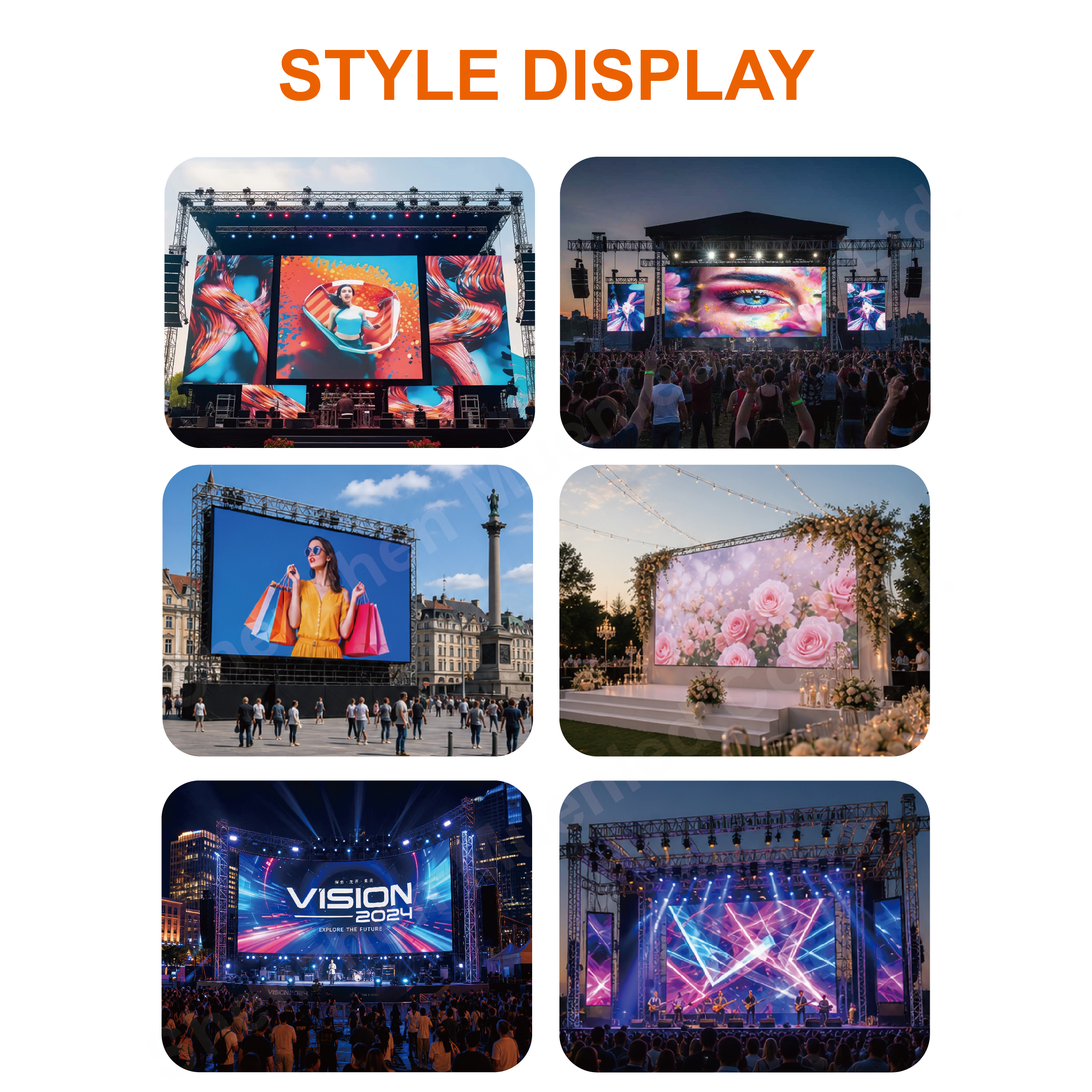DRC3.91-G Outdoor LED Screen 7680HZ High Refresh Rate Waterproof Rental Display - 图片 6