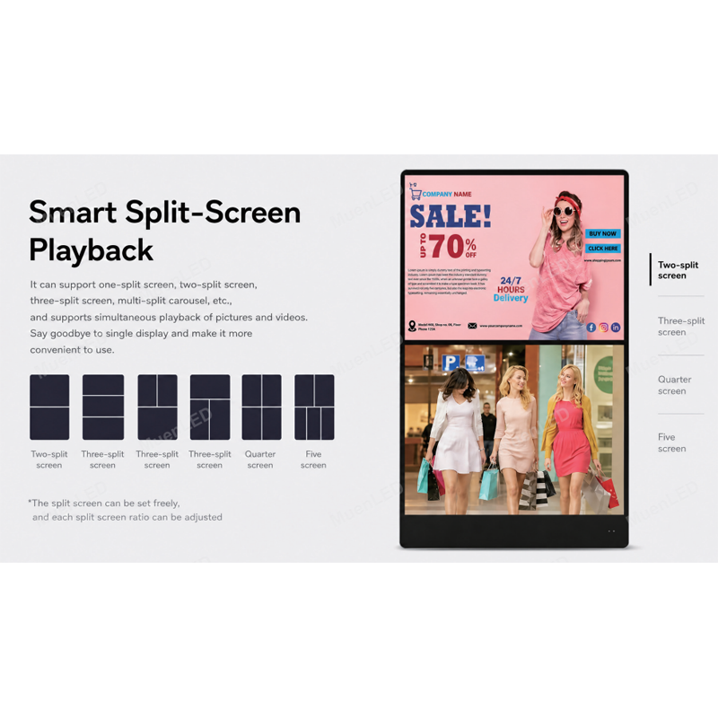 55inch LCD Advertising Machine Indoor Floor Standing LCD Digital Signage with Touch Screen - 图片 6