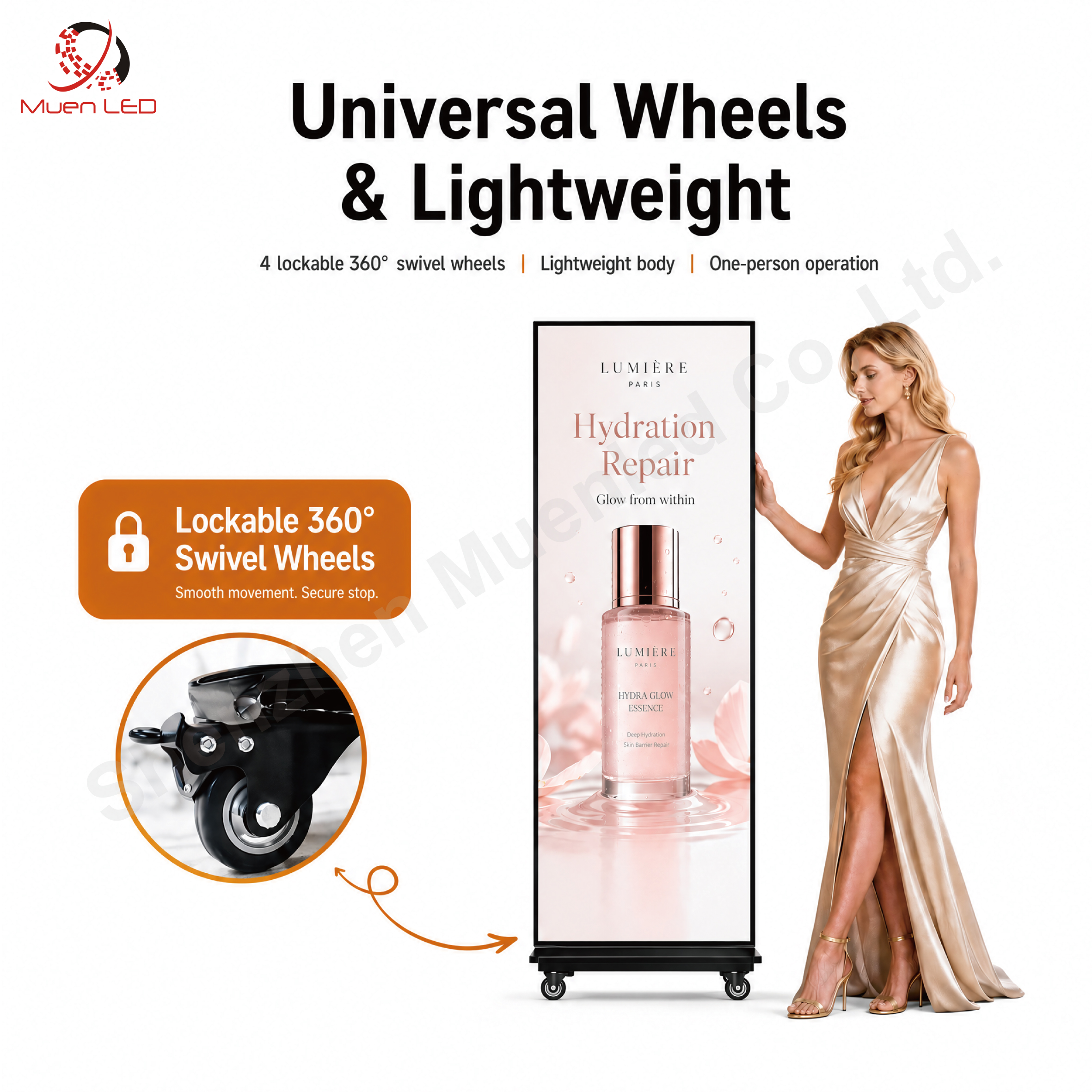 AHB1.86 Indoor Advertising Equipment P1.86 Led Display 3840HZ Floor Standing Display - 图片 5