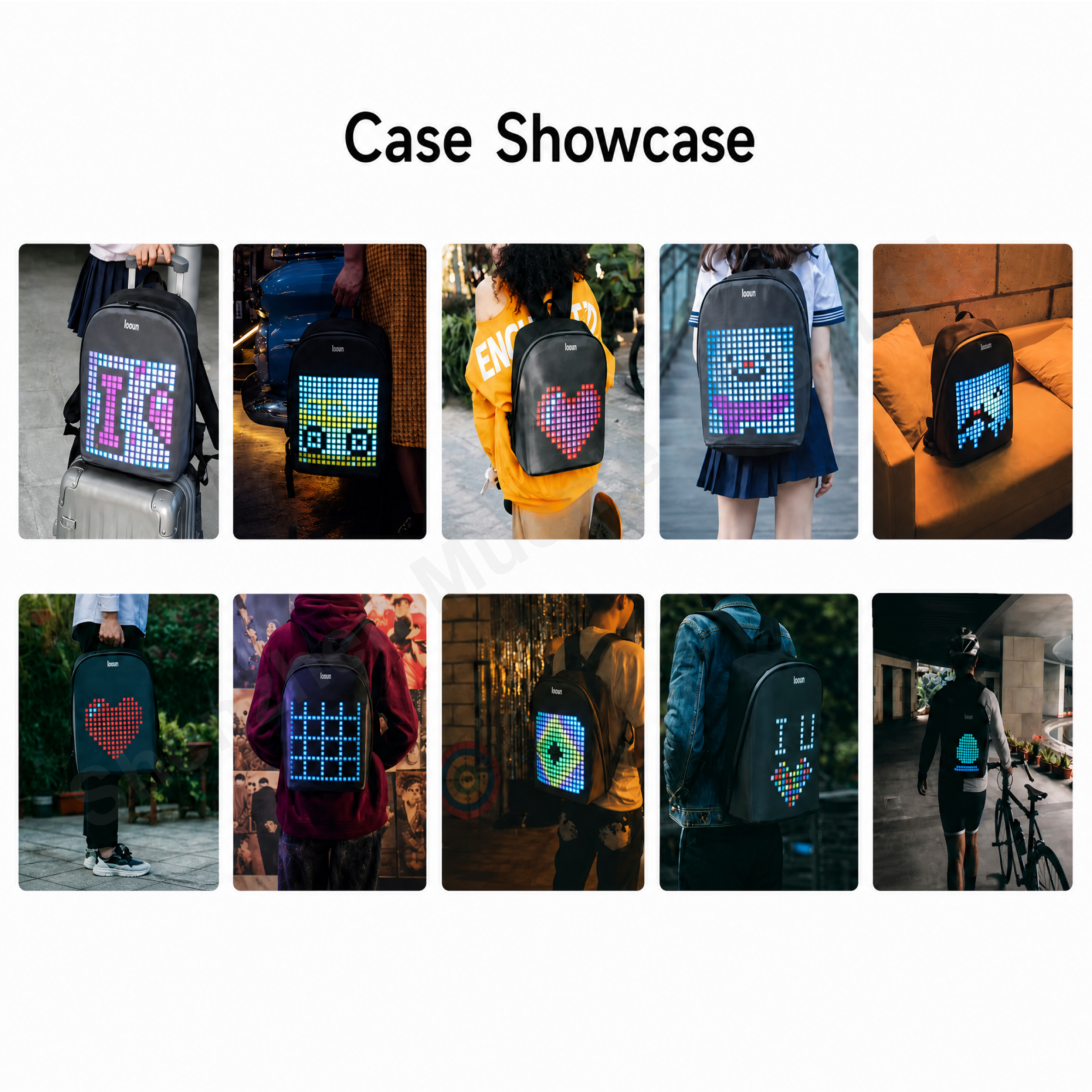LED Backpack 64x64 T3 Display Waterproof Digital Screen Smart Advertising - 图片 5
