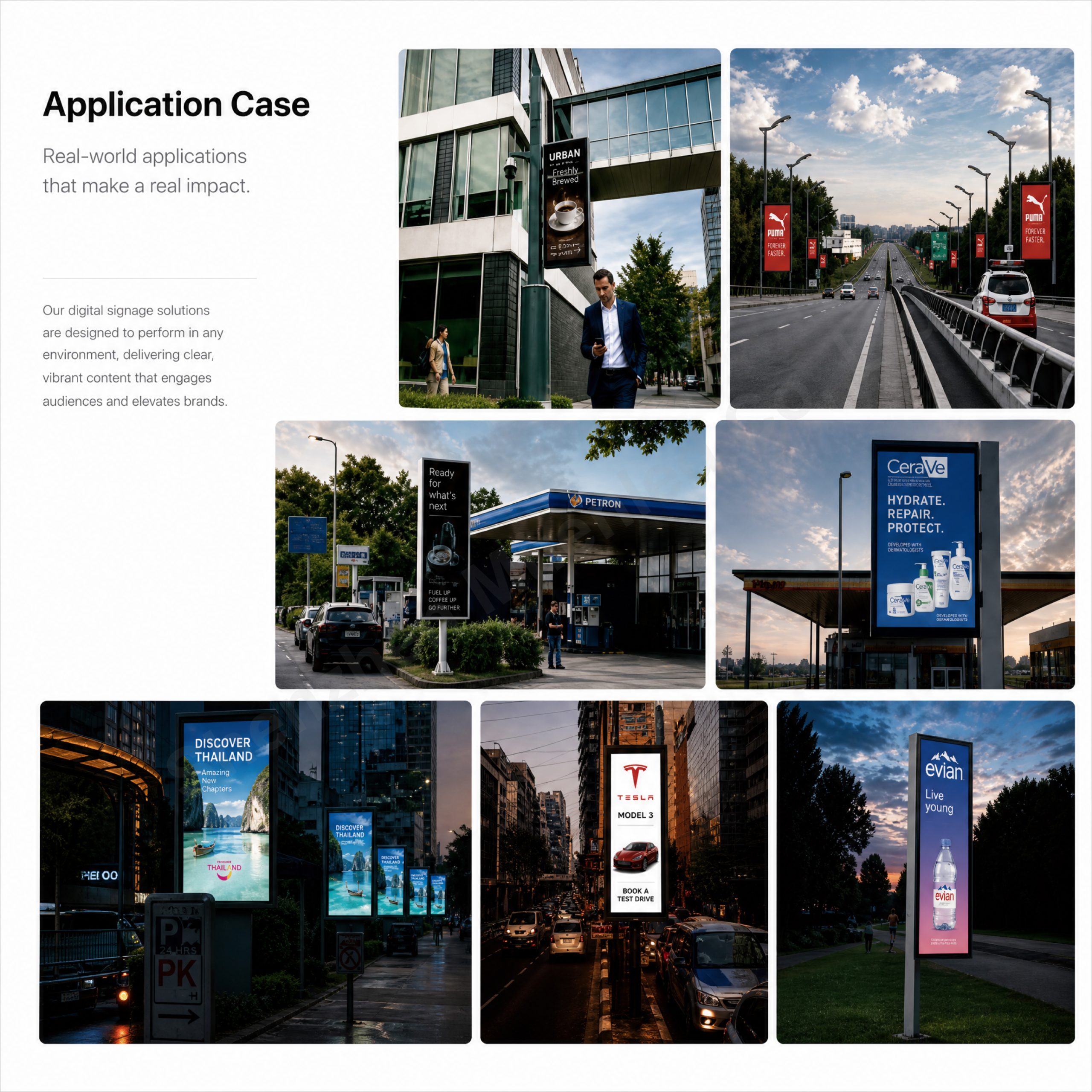 DGA5 Outdoor LED Billboard P5 LED Displays Street Road Light Pole LED Screen Waterproof Aluminum case LED Display - 图片 6