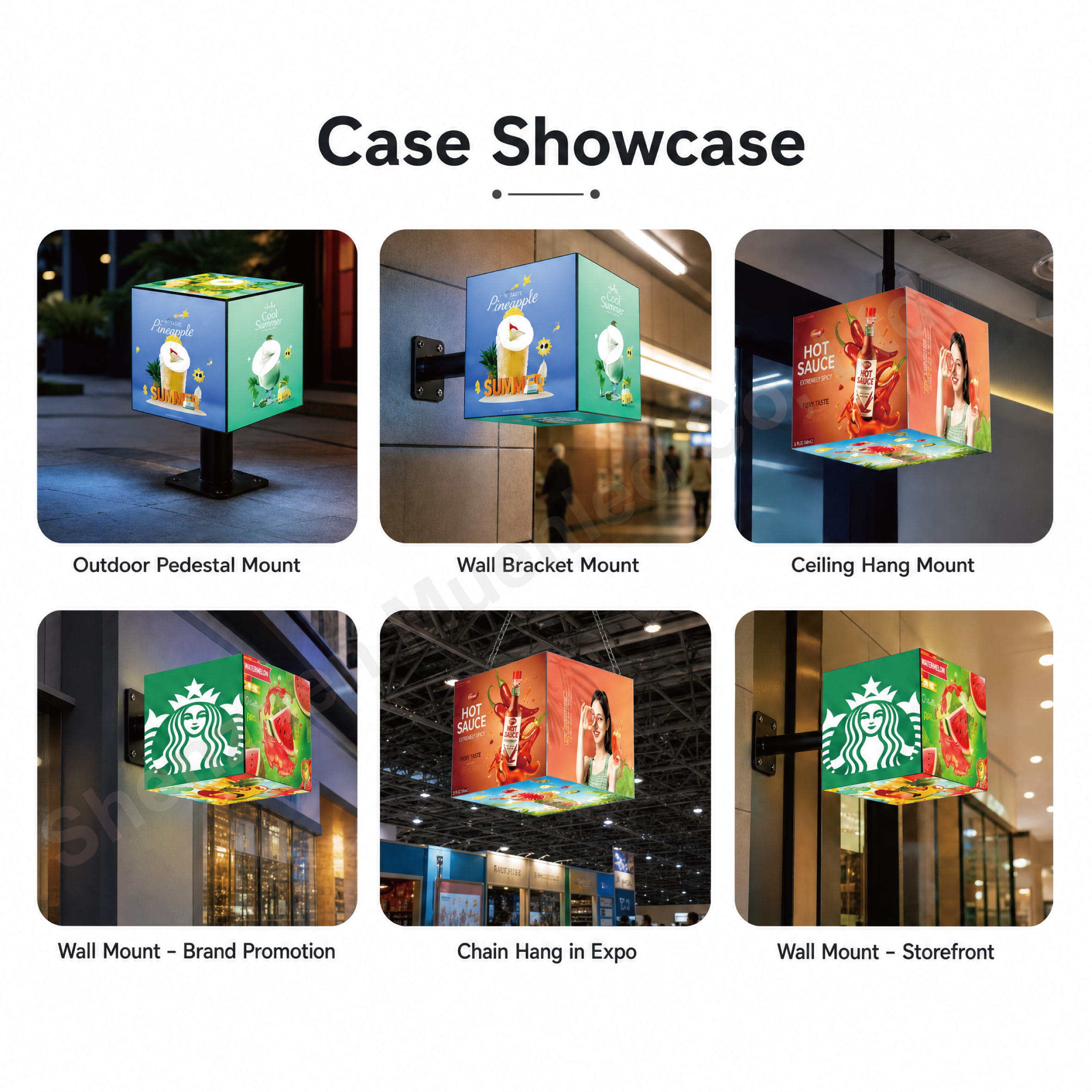 P2.976 Indoor Led Cube Display 500x500mm 5 Side Digital Sign Advertising Panel Video Wall Magic Cube Display - 图片 5