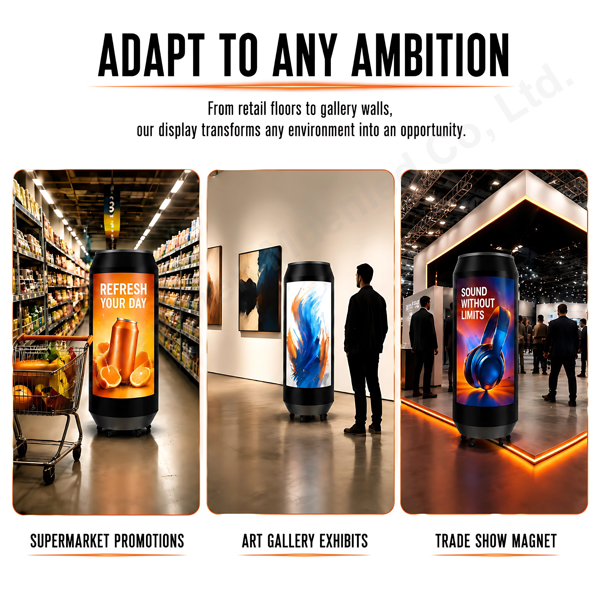 YLG2-GOB Indoor LED Can Display Full Color Soda Can Led Display D713xH1750mm for Advertising Display - 图片 6