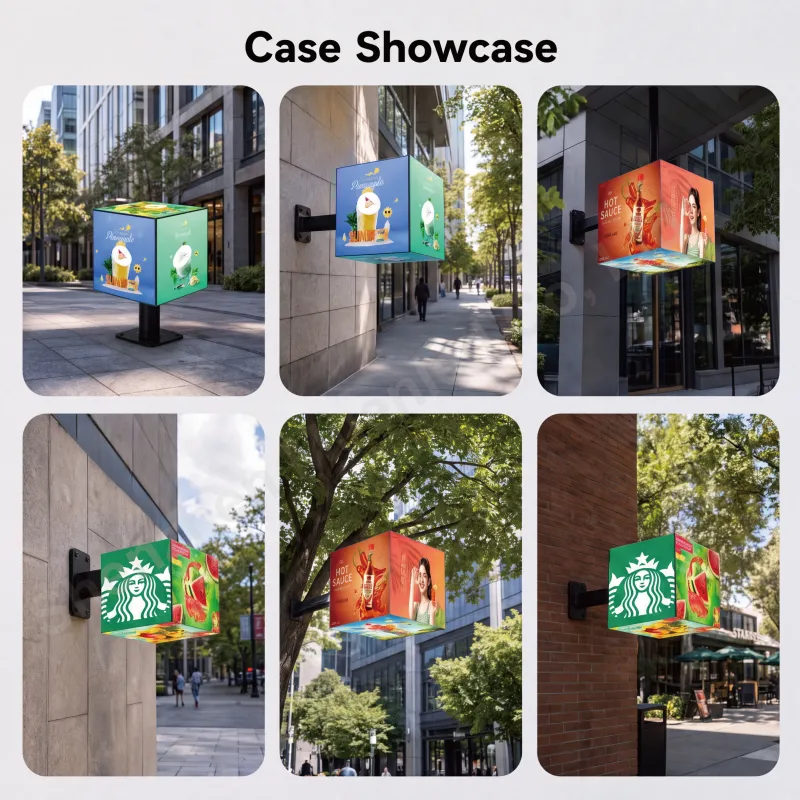 P2.976 Outdoor Cube Led Screen 4 Side Led Video Cube Display Screen Magic Advertising square Sreen - 图片 6