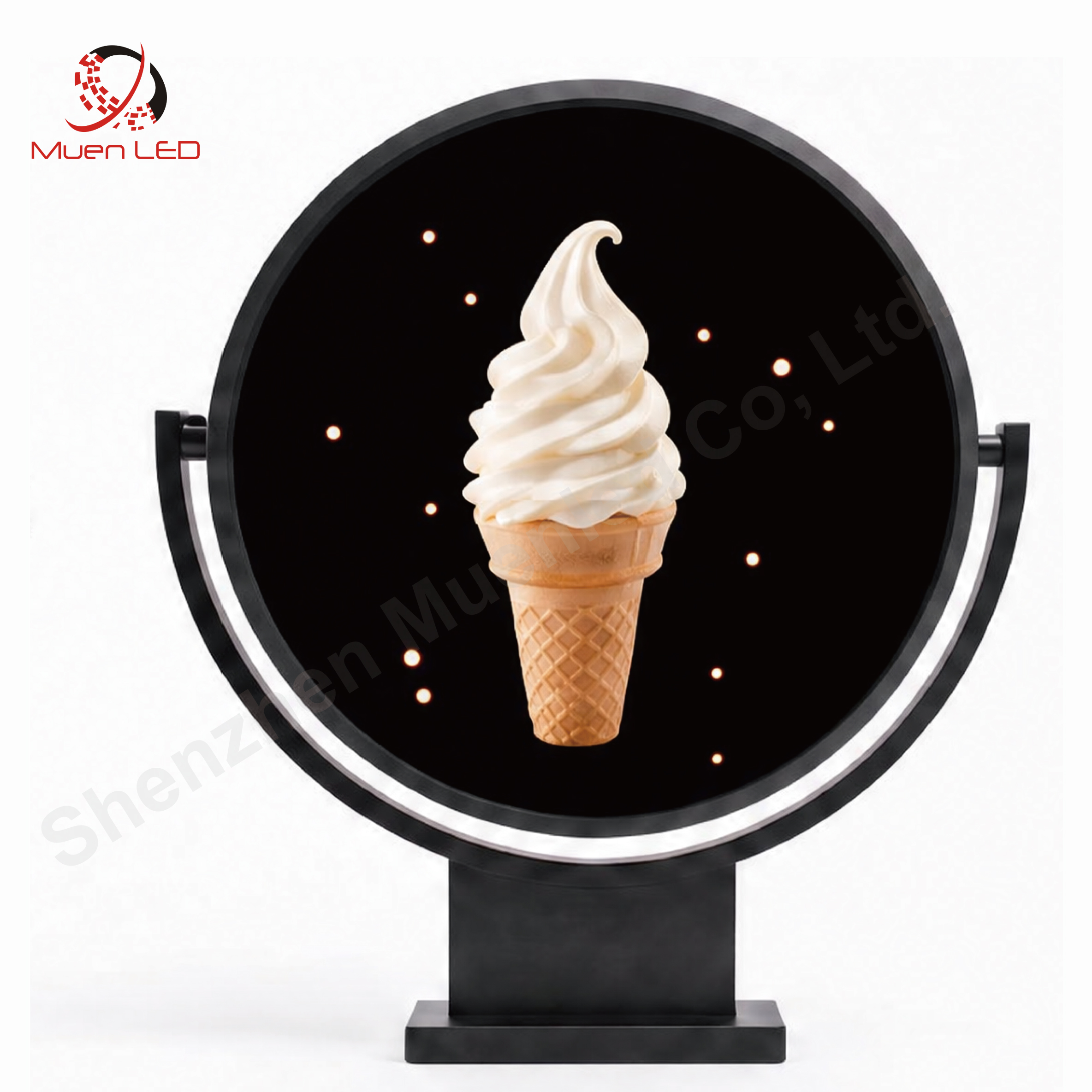 60cm Light Box Display Single Sided 3d Holographic Fan Light Box for Advertising Light Boxes
