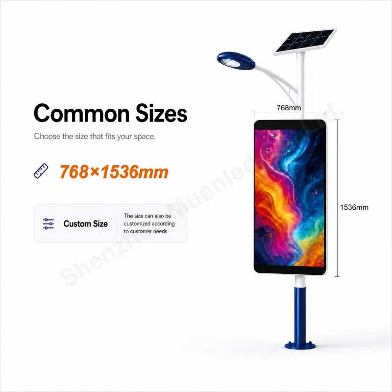 DGC6 Outdoor Full Color IP65 Waterproof LED Lamp Pole Display Screenfor Street Advertising Billboard - 图片 2