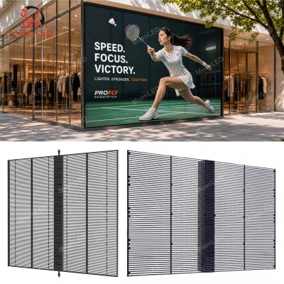 AIT3.9-3.9-1000cd Indoor P3.9 Transparent Led Display LED High Transparency Screen Display