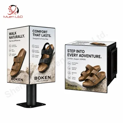 P4 Outdoor 4 Side Led Pixel Magic Cube Sign Video Screen Led High Resolution Cube Display