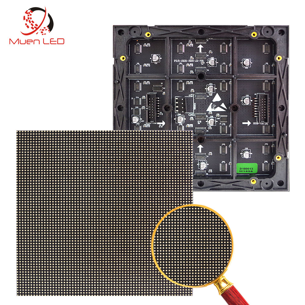 P2.5 Indoor LED Modules SMD Full Color LED Display Panel Module 160x160mm 600CD Brightness