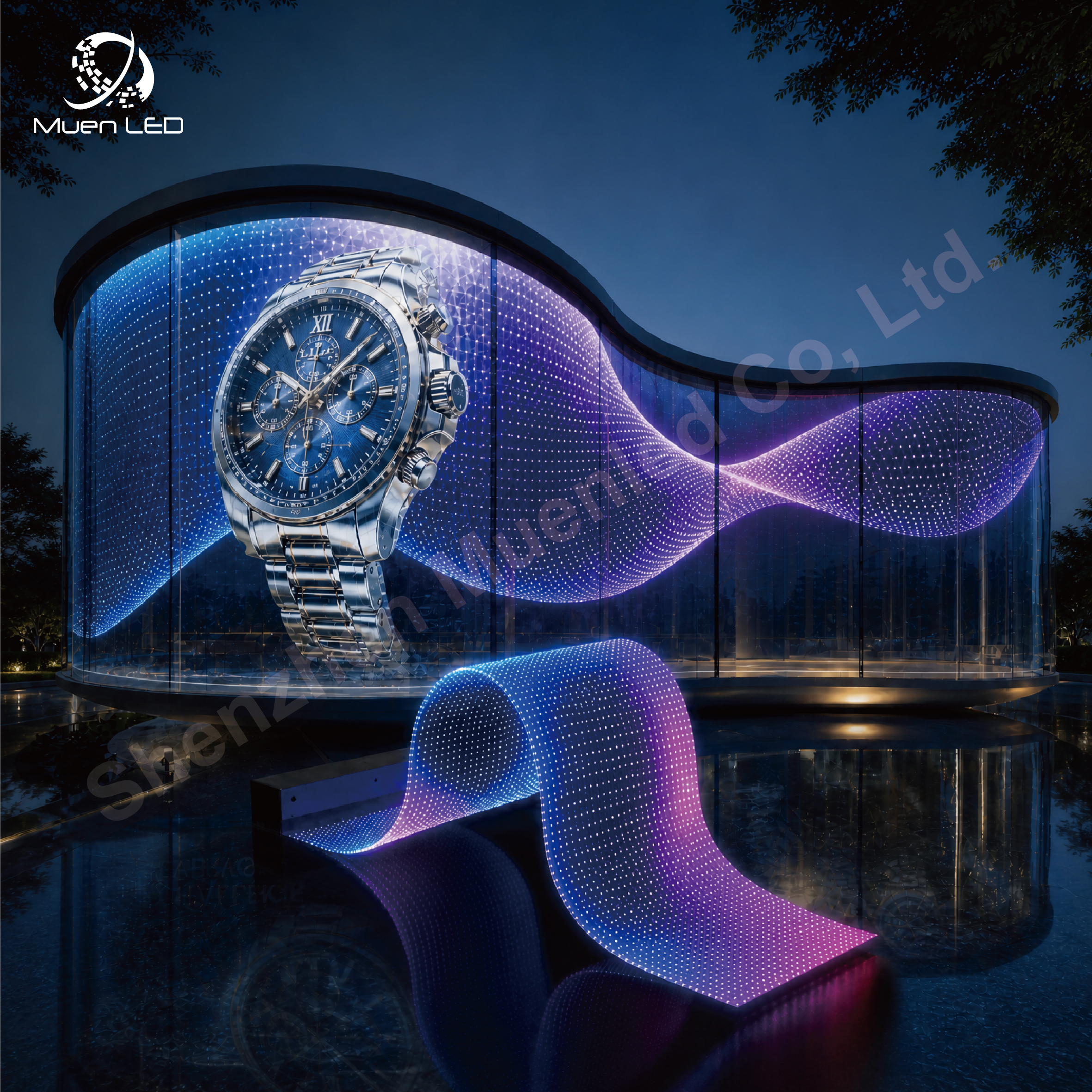 P3.75 High Transparency Indoor Flexible Film Transparent LED Display Screen