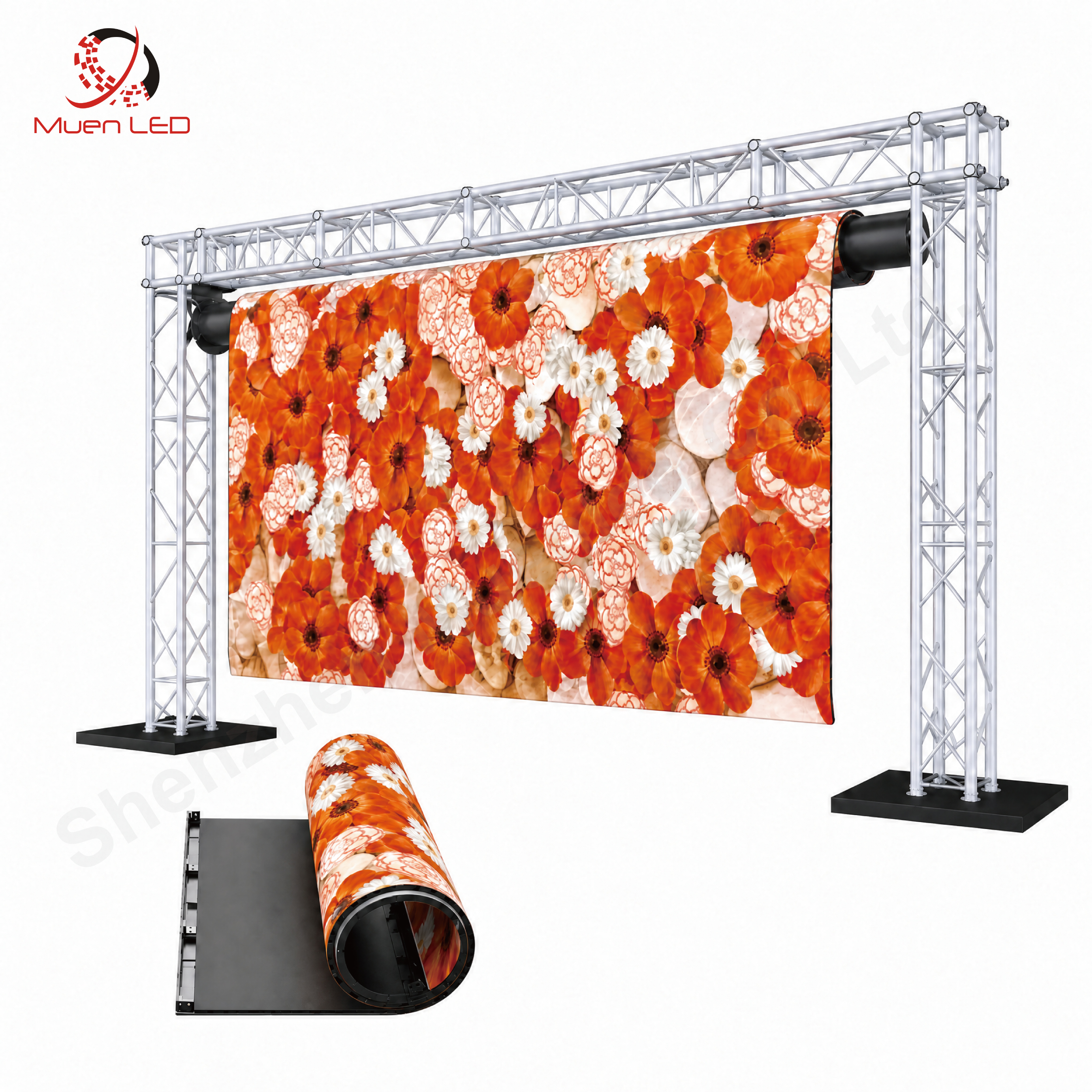JL3.9 Indoor LED Full Color Rolling Display Foldable Rollable Full Color LED Display