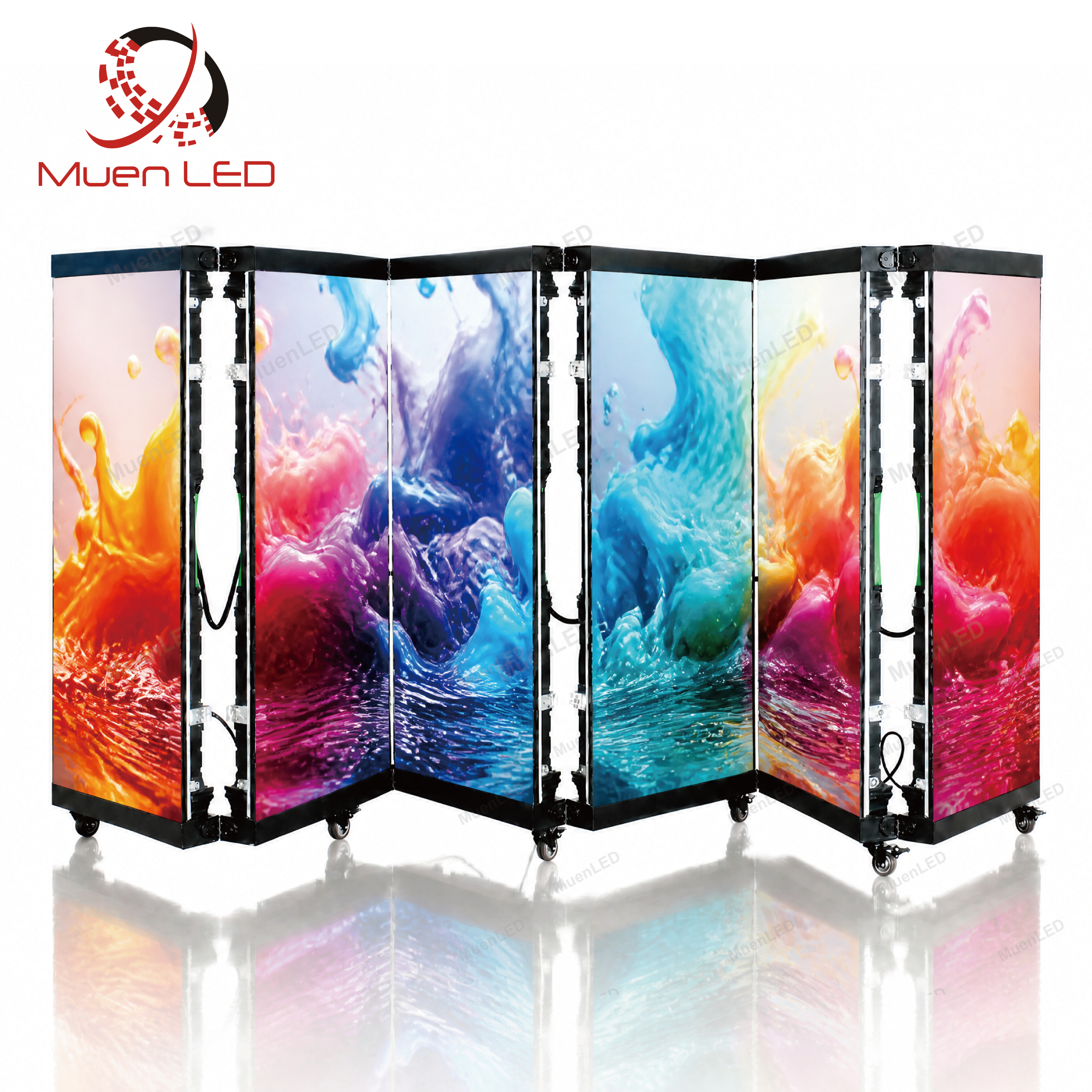 ZD-O-2.976 Outdoor Foldable LED DJ Booth HD 4K IP65 Waterproof Portable Stage Screen for Music Festivals Display