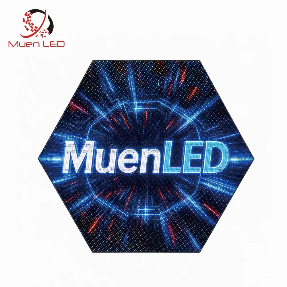 P5 Indoor Hexagonal LED Display 320mm Edge Length 16S Double-Sided Creative Screen