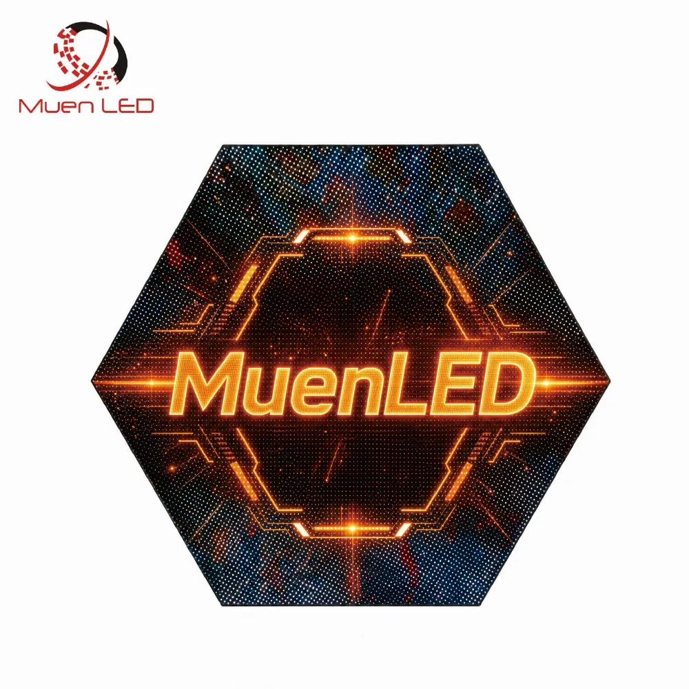 P4 Indoor Hexagonal LED Display 275mm Edge Length 16S Double-Sided Creative Screen