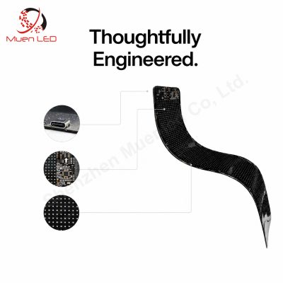Car LED Devil's Eye Waterproof Flexible Led Soft Screen Smart Brightness LED Display