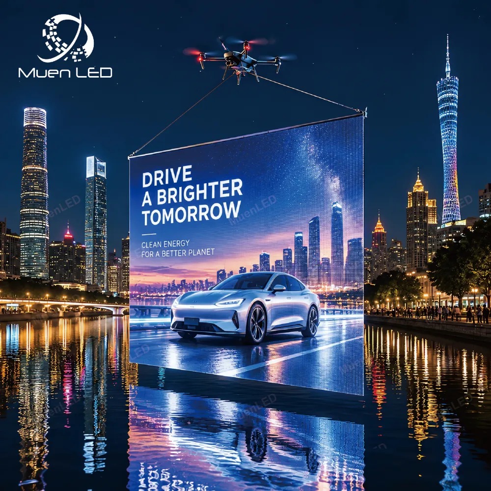 FT25 Flying Carpet LED Screen P25 2,800 nits IP65 Foldable Mesh