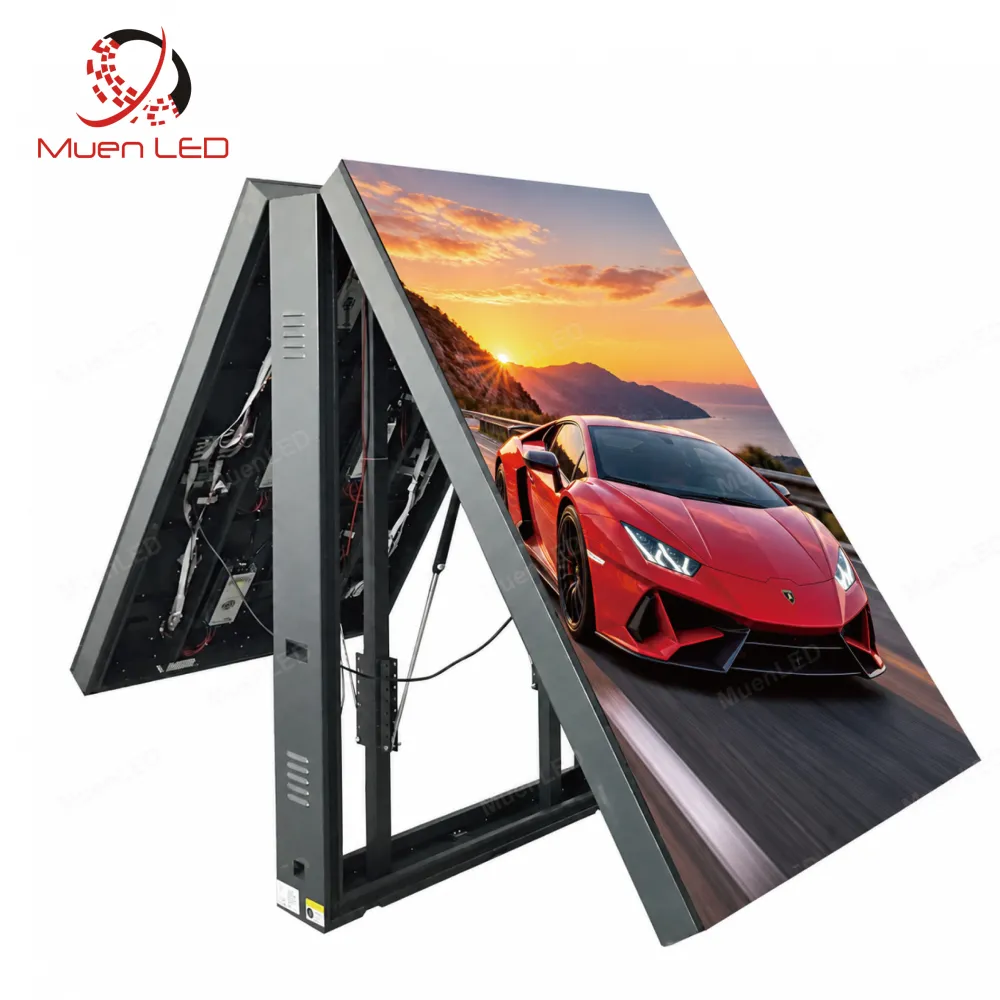 1600x1120x310 outdoor double sided waterproof front flip LED display cabinet